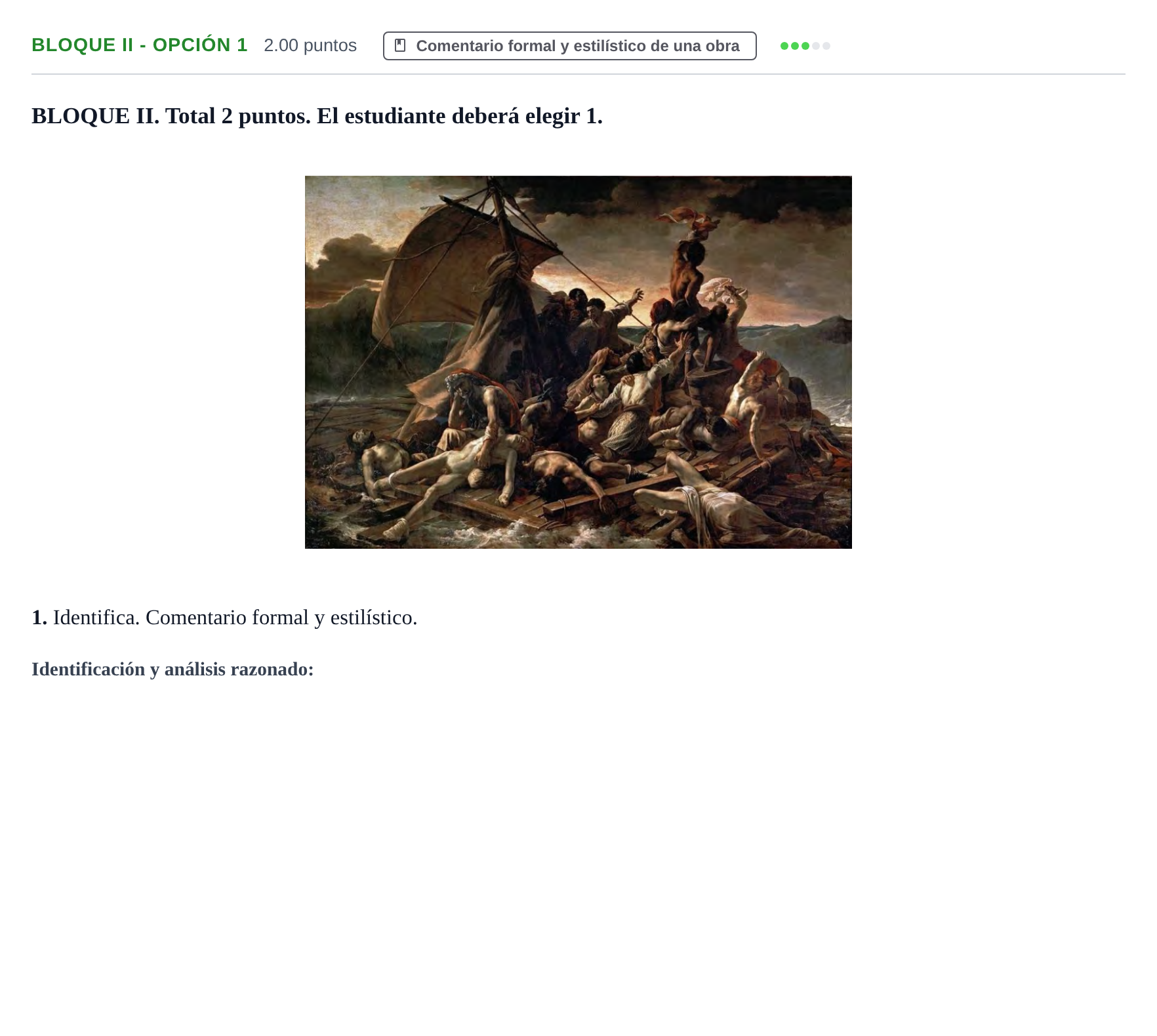 Enunciado: Bloque II - Opción 1 · Fundamentos Artísticos PAU Extremadura Ordinaria 2026