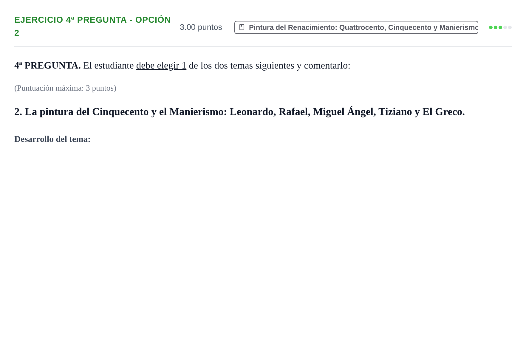 Enunciado: Ejercicio 4ª Pregunta - Opción 2 · Historia del Arte PAU Extremadura Ordinaria 2026