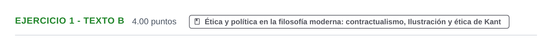 Enunciado: Ejercicio 1 - Texto B · Historia de la Filosofía PAU Extremadura Ordinaria 2026