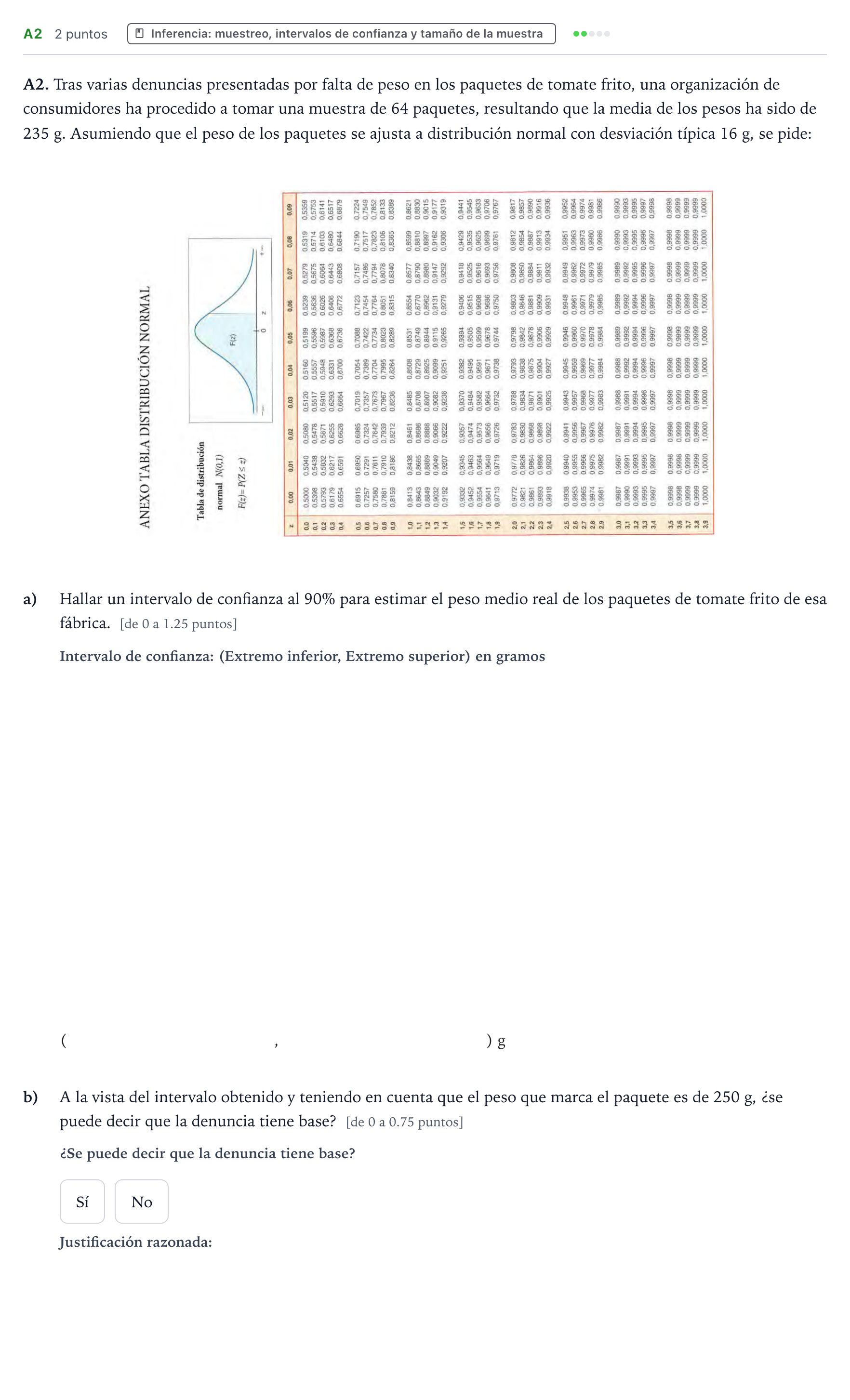 Enunciado: Ejercicio A2 · Matemáticas aplicadas a las Ciencias Sociales II PAU Extremadura Ordinaria 2026