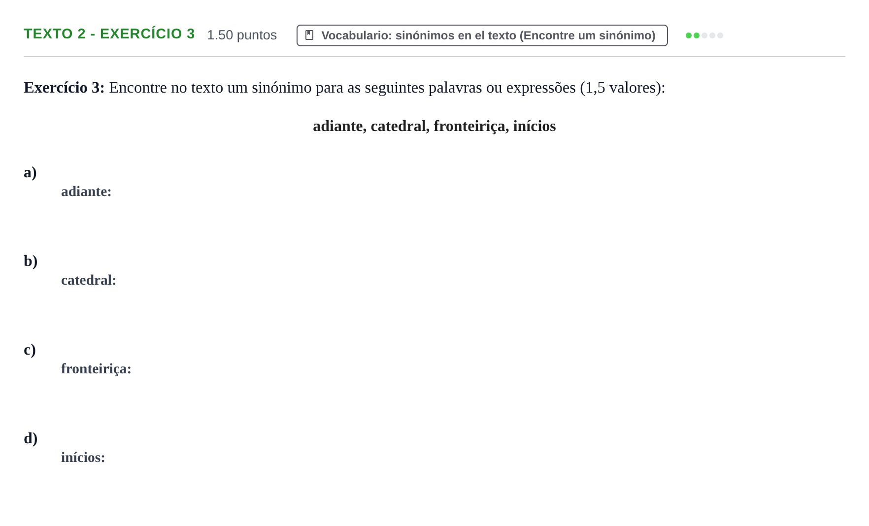 Enunciado: Ejercicio Texto 2 - Exercício 3 · Portugués PAU Extremadura Ordinaria 2026