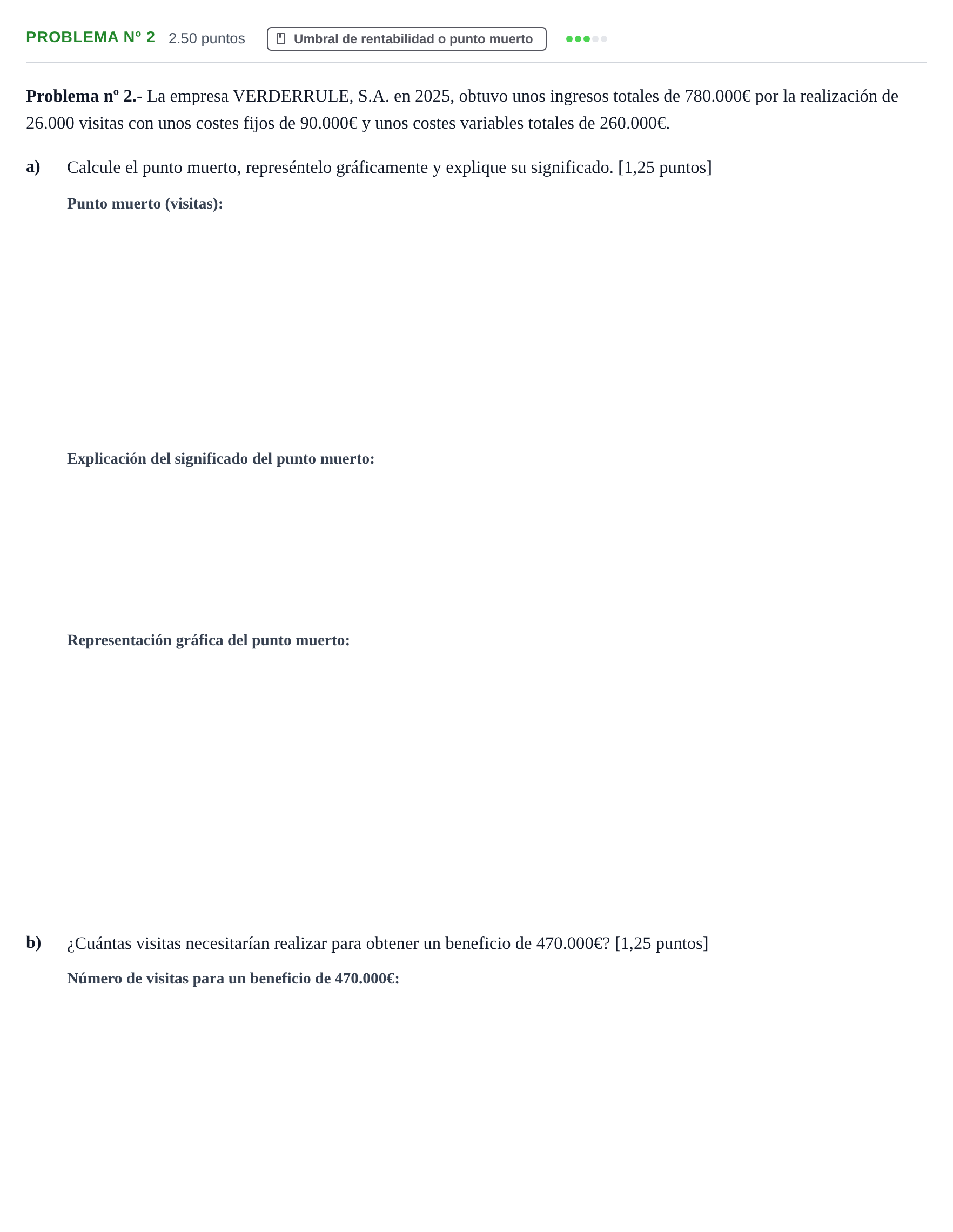 Enunciado: Problema nº 2 · Empresa y Diseño de Modelos de Negocio PAU Extremadura Extraordinaria 2026