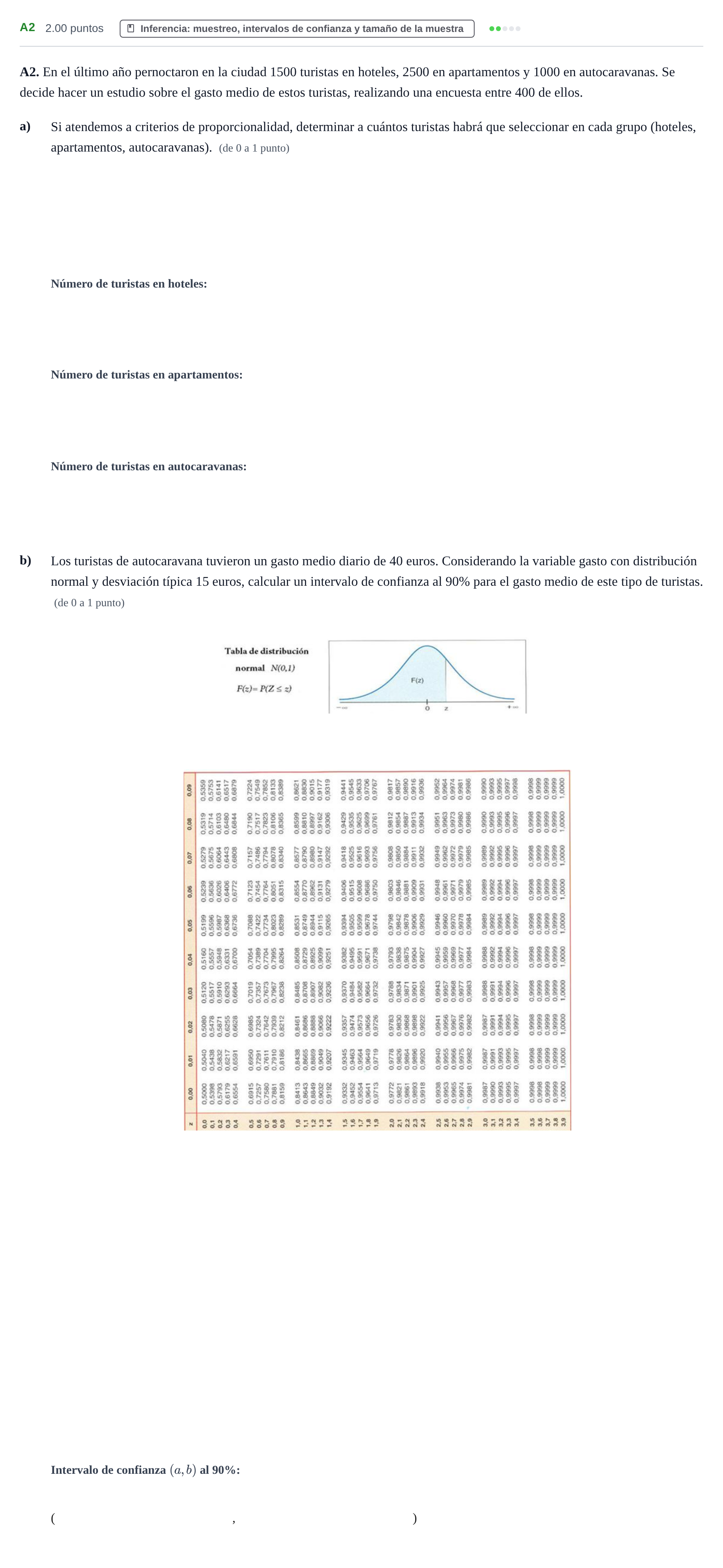 Enunciado: Ejercicio A2 · Matemáticas aplicadas a las Ciencias Sociales II PAU Extremadura Extraordinaria 2026