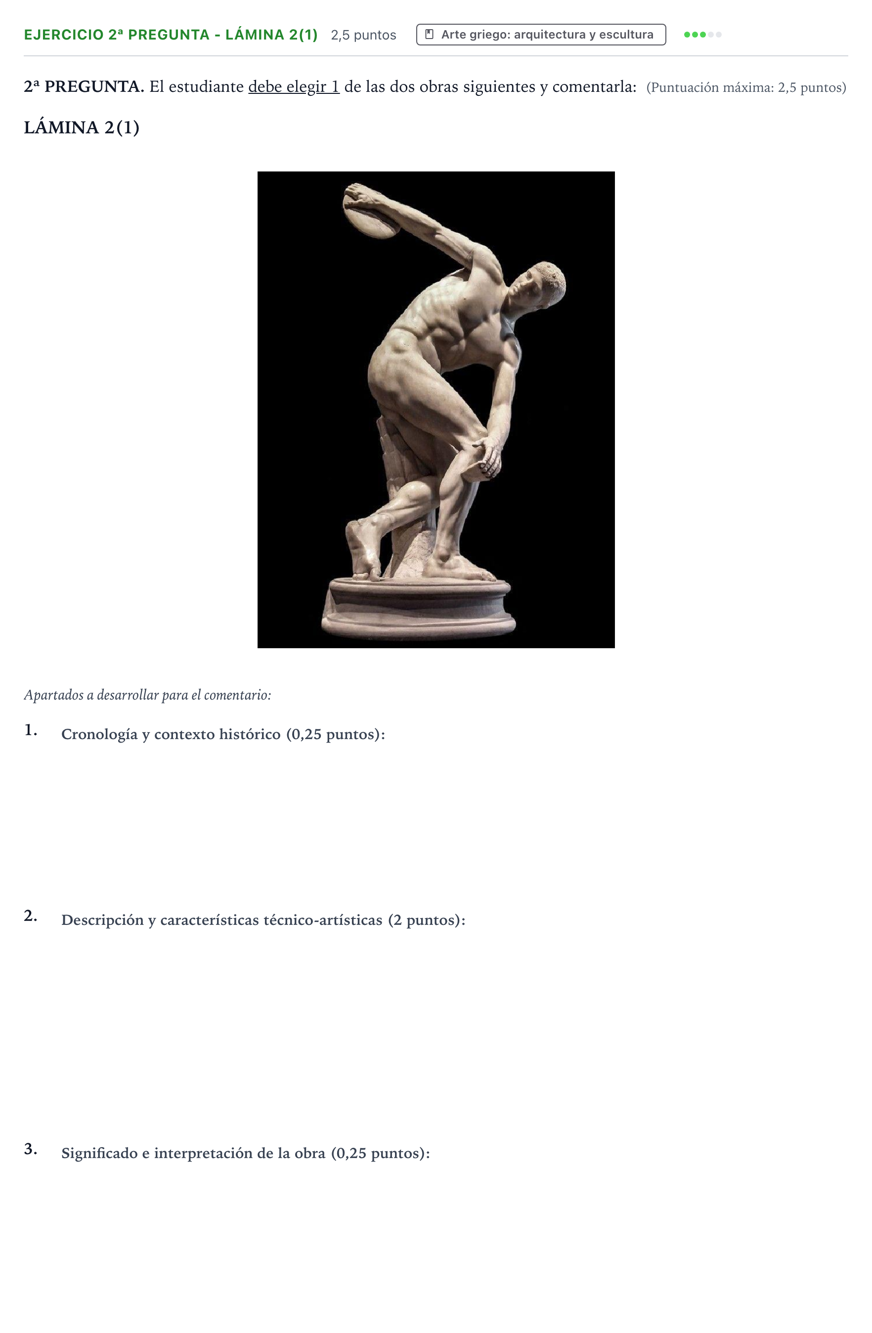 Enunciado: Ejercicio 2ª PREGUNTA - Lámina 2(1) · Historia del Arte PAU Extremadura Extraordinaria 2026