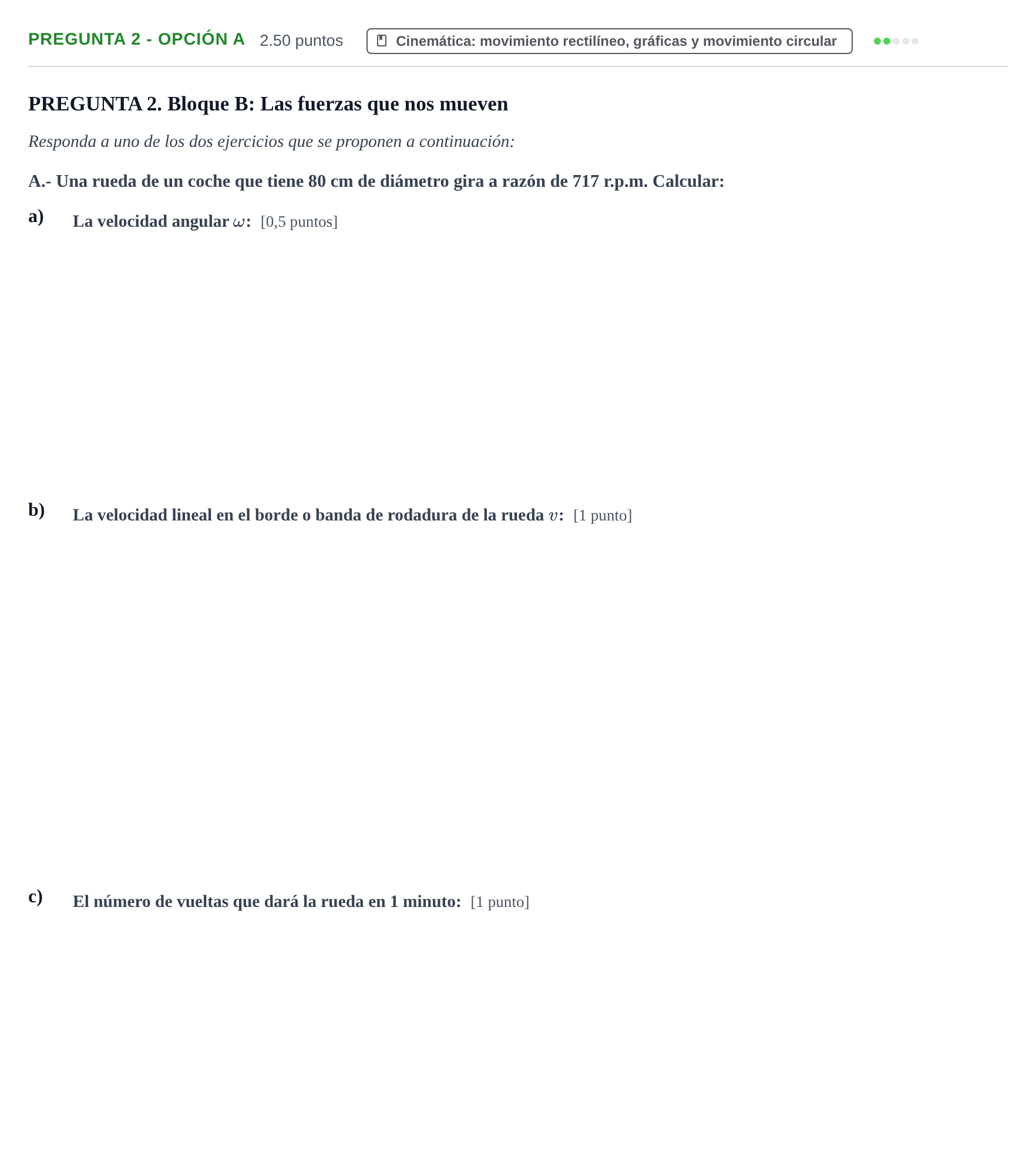 Enunciado: Pregunta 2 - Opción A · Ciencias Generales PAU Extremadura Ordinaria 2026
