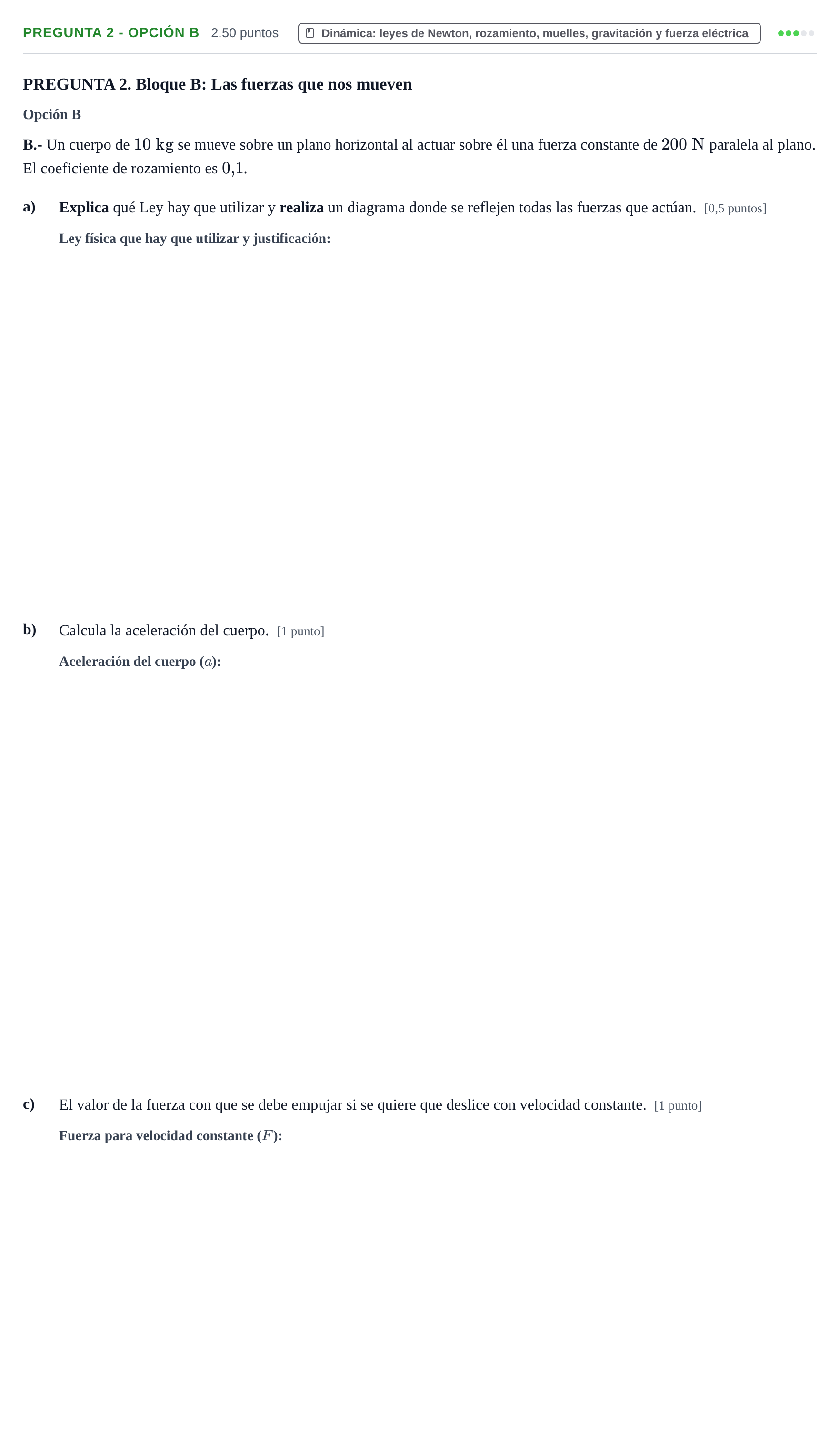 Enunciado: Pregunta 2 - Opción B · Ciencias Generales PAU Extremadura Extraordinaria 2026