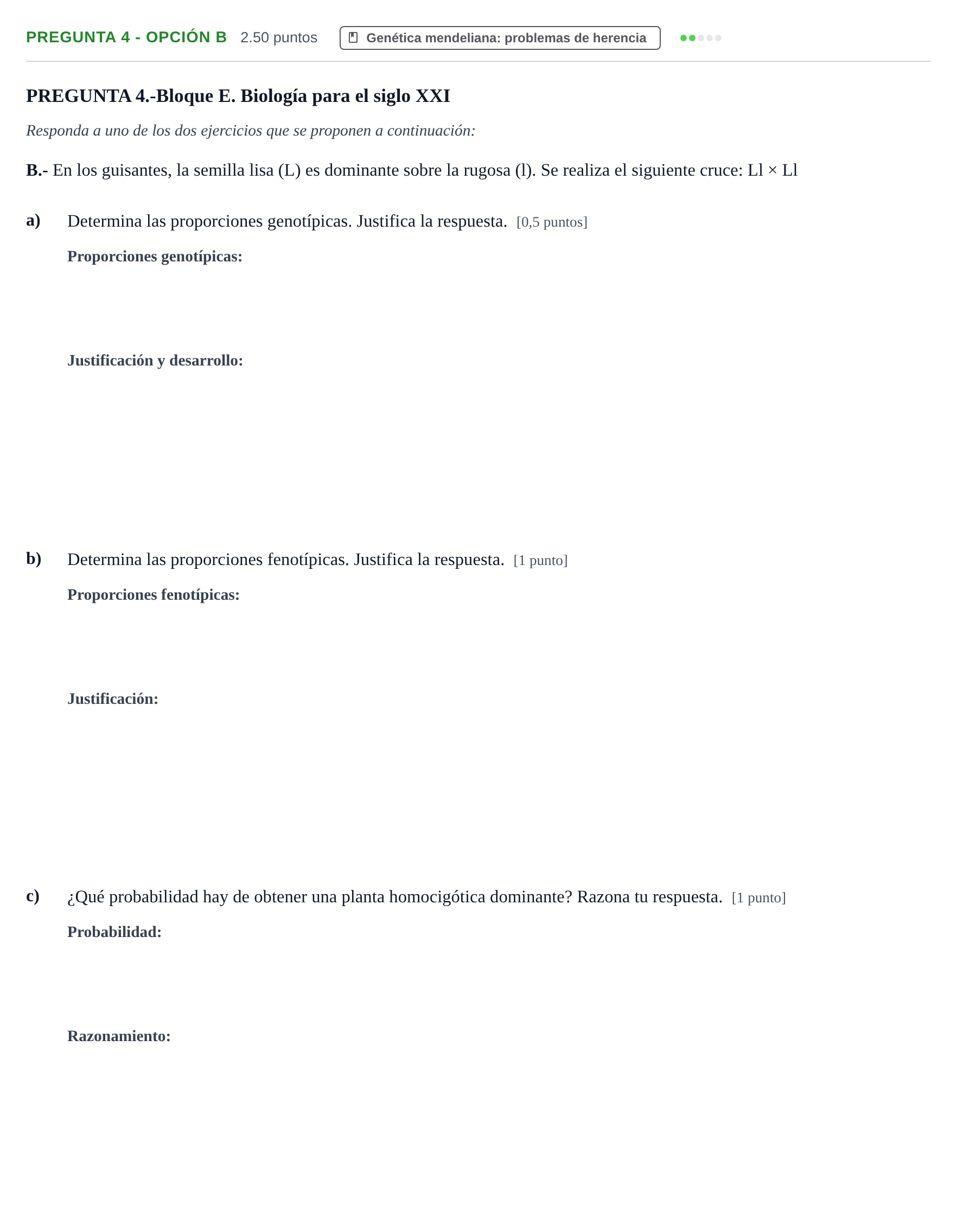 Enunciado: Pregunta 4 - Opción B · Ciencias Generales PAU Extremadura Extraordinaria 2026