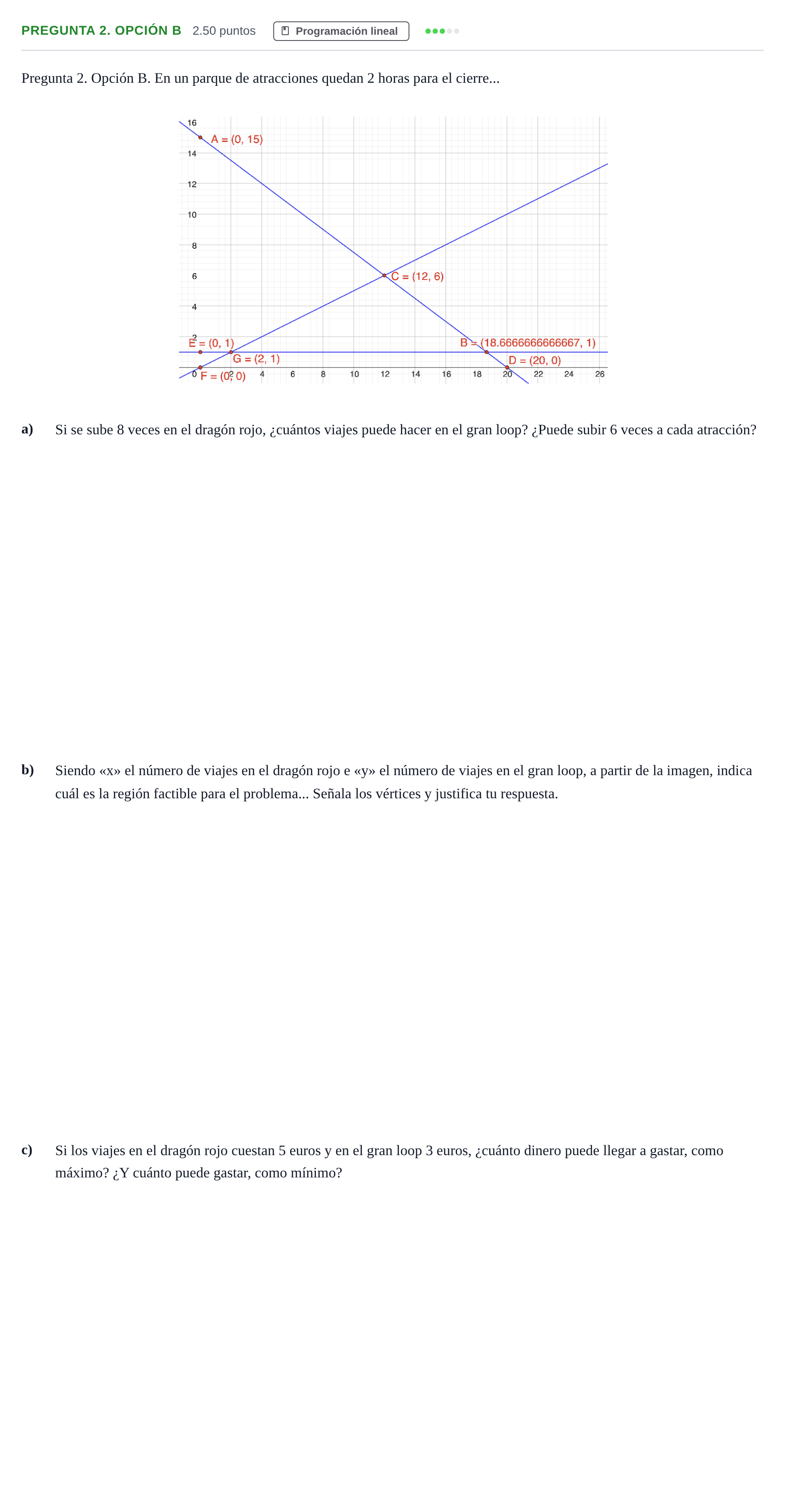 Enunciado: Pregunta 2. Opción B · Matemáticas aplicadas a las Ciencias Sociales II PAU Asturias Ordinaria 2025