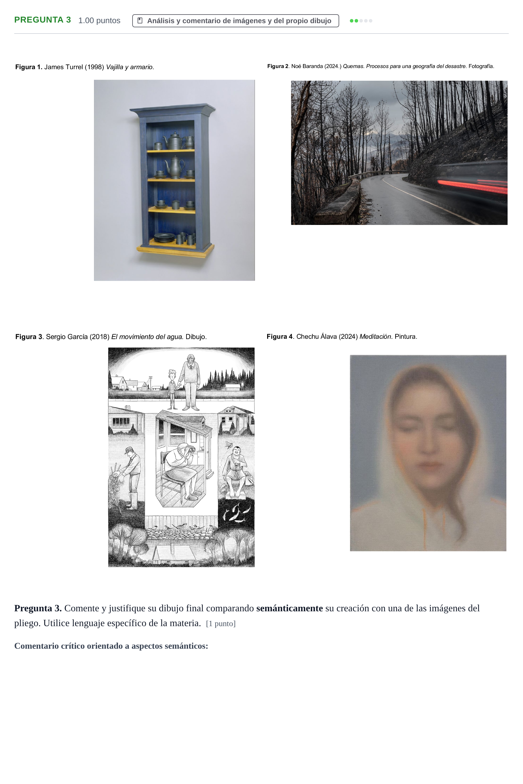 Enunciado: Pregunta 3 · Dibujo Artístico II PAU Asturias Ordinaria 2025
