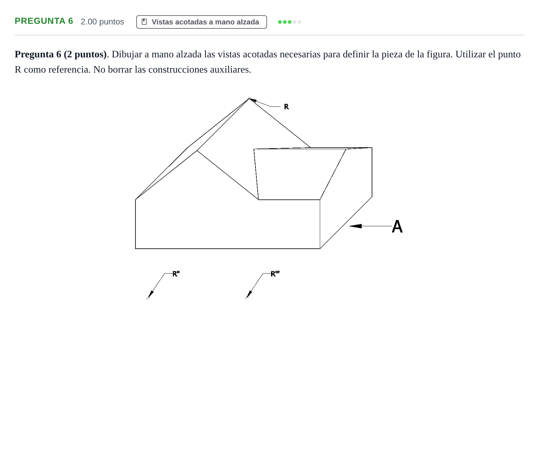 Enunciado: Pregunta 6 · Dibujo Técnico Aplicado a las Artes Plásticas y al Diseño PAU Asturias Ordinaria 2025