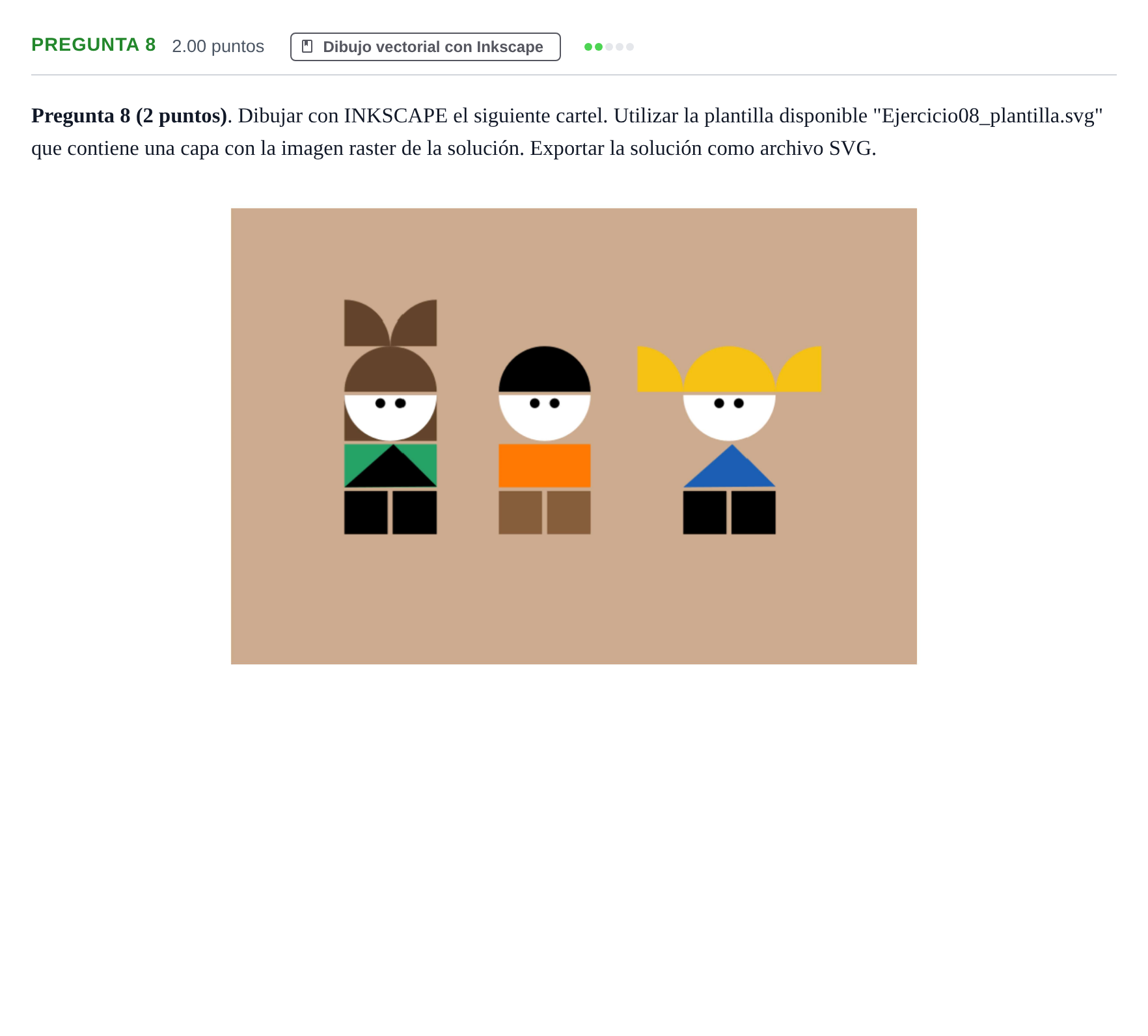 Enunciado: Pregunta 8 · Dibujo Técnico Aplicado a las Artes Plásticas y al Diseño PAU Asturias Ordinaria 2025