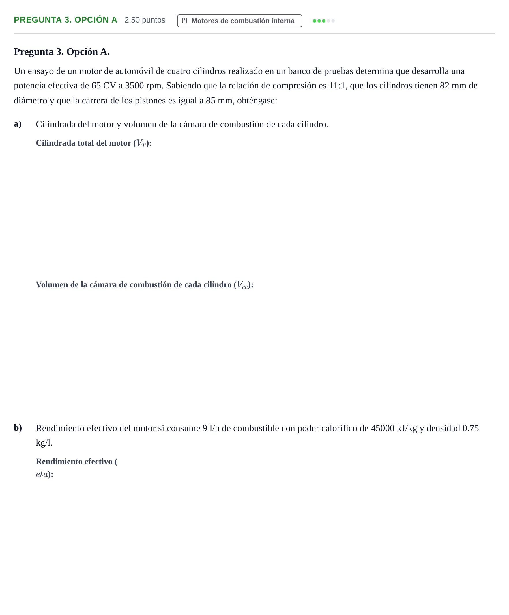 Enunciado: Pregunta 3. Opción A · Tecnología e Ingeniería II PAU Asturias Ordinaria 2025
