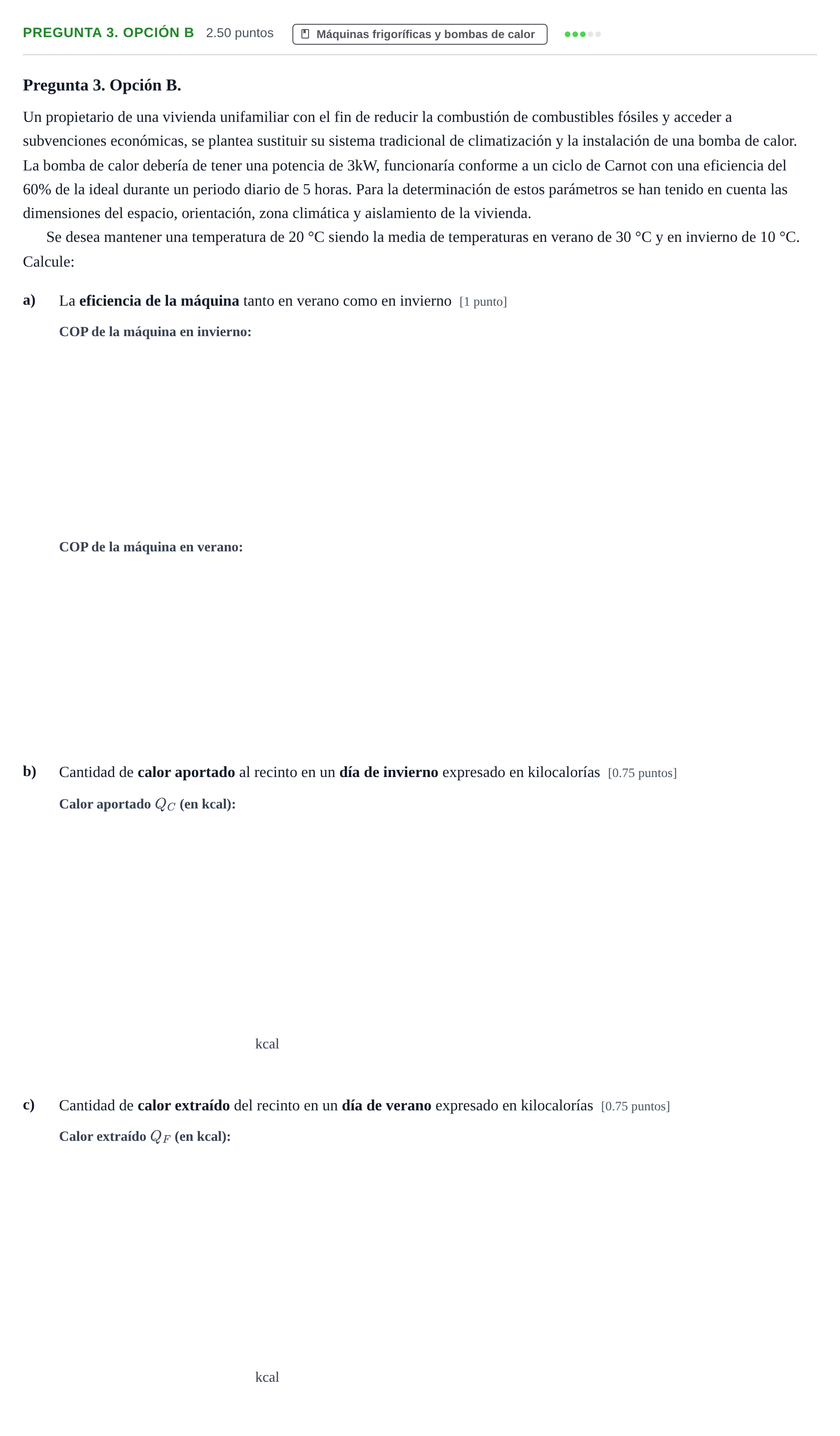 Enunciado: Pregunta 3. Opción B · Tecnología e Ingeniería II PAU Asturias Ordinaria 2025