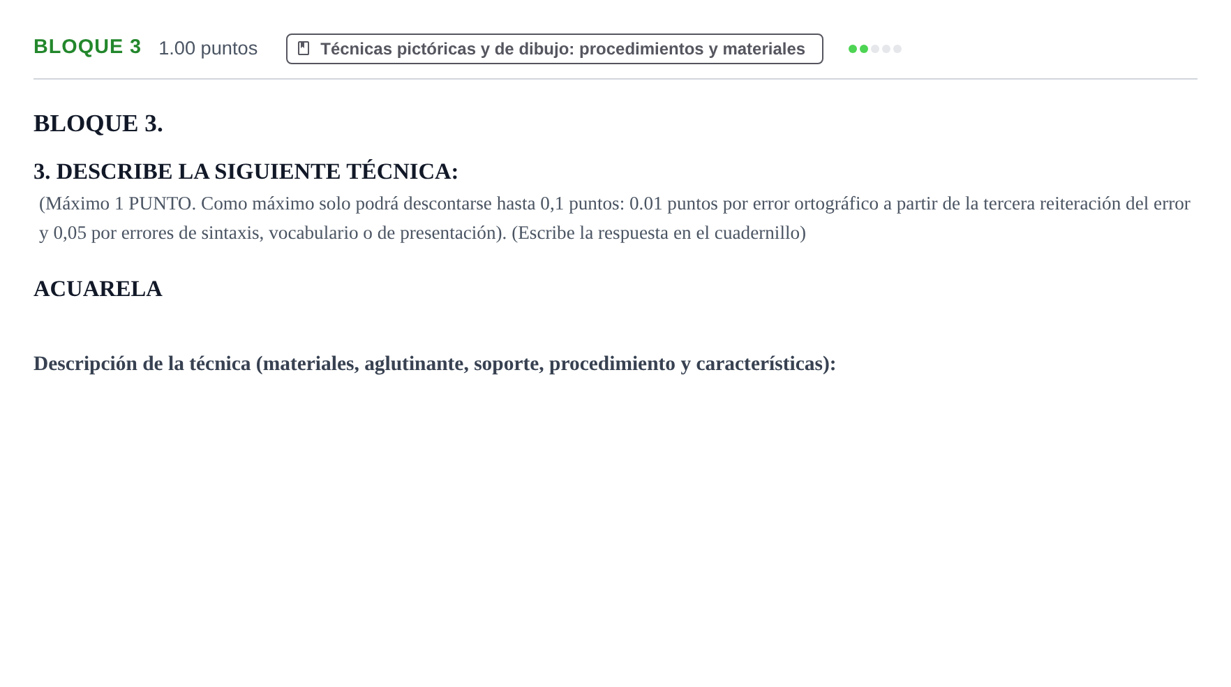 Enunciado: Bloque 3 · Técnicas de Expresión Gráfico-Plástica PAU Extremadura Ordinaria 2026