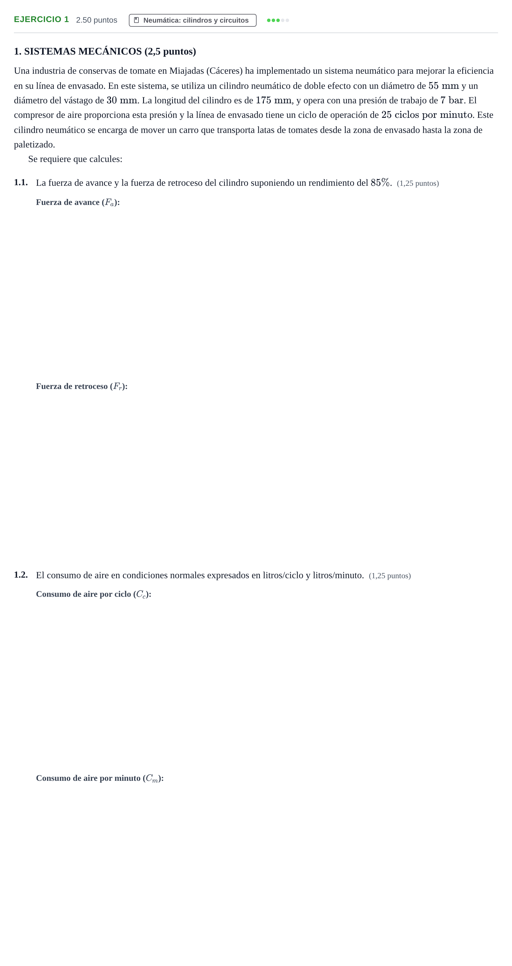 Enunciado: Problema 1 · Tecnología e Ingeniería II PAU Extremadura Extraordinaria 2026