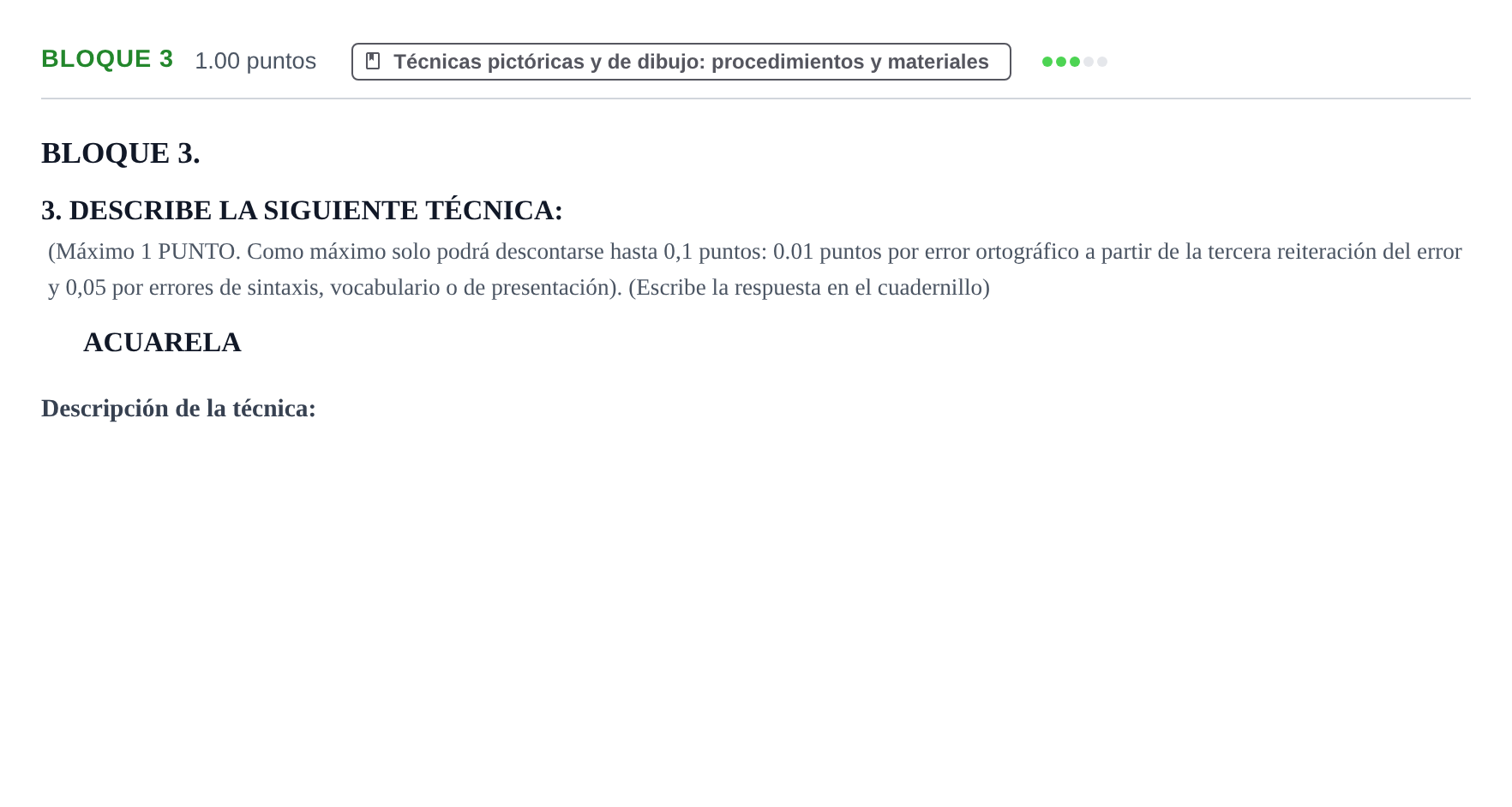 Enunciado: Bloque 3 · Técnicas de Expresión Gráfico-Plástica PAU Extremadura Extraordinaria 2026