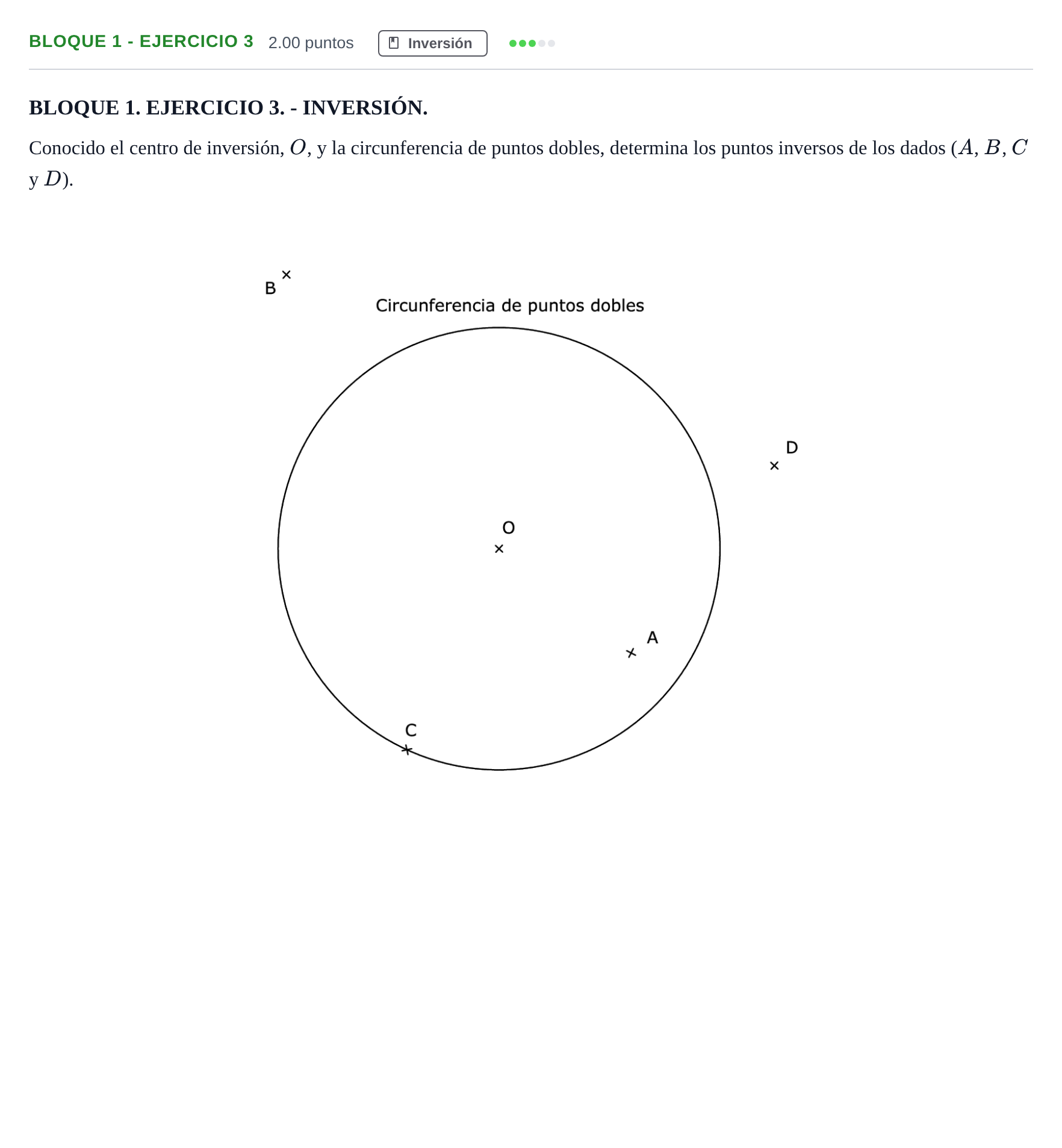 Enunciado: Bloque 1 - Ejercicio 3 · Dibujo técnico II PAU Extremadura Ordinaria 2025