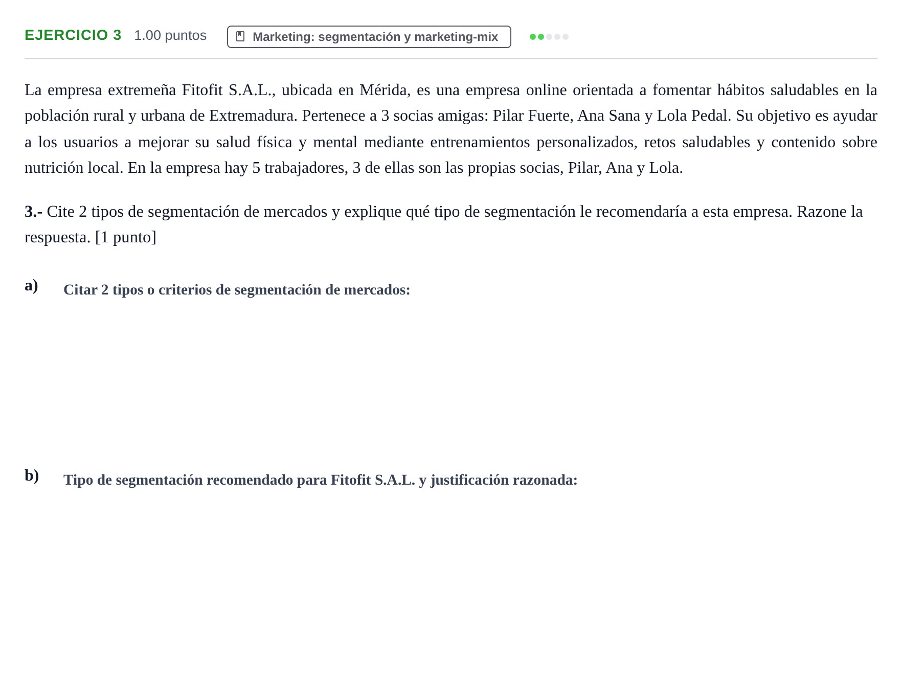 Enunciado: Problema 3 · Empresa y Diseño de Modelos de Negocio PAU Extremadura Ordinaria 2025