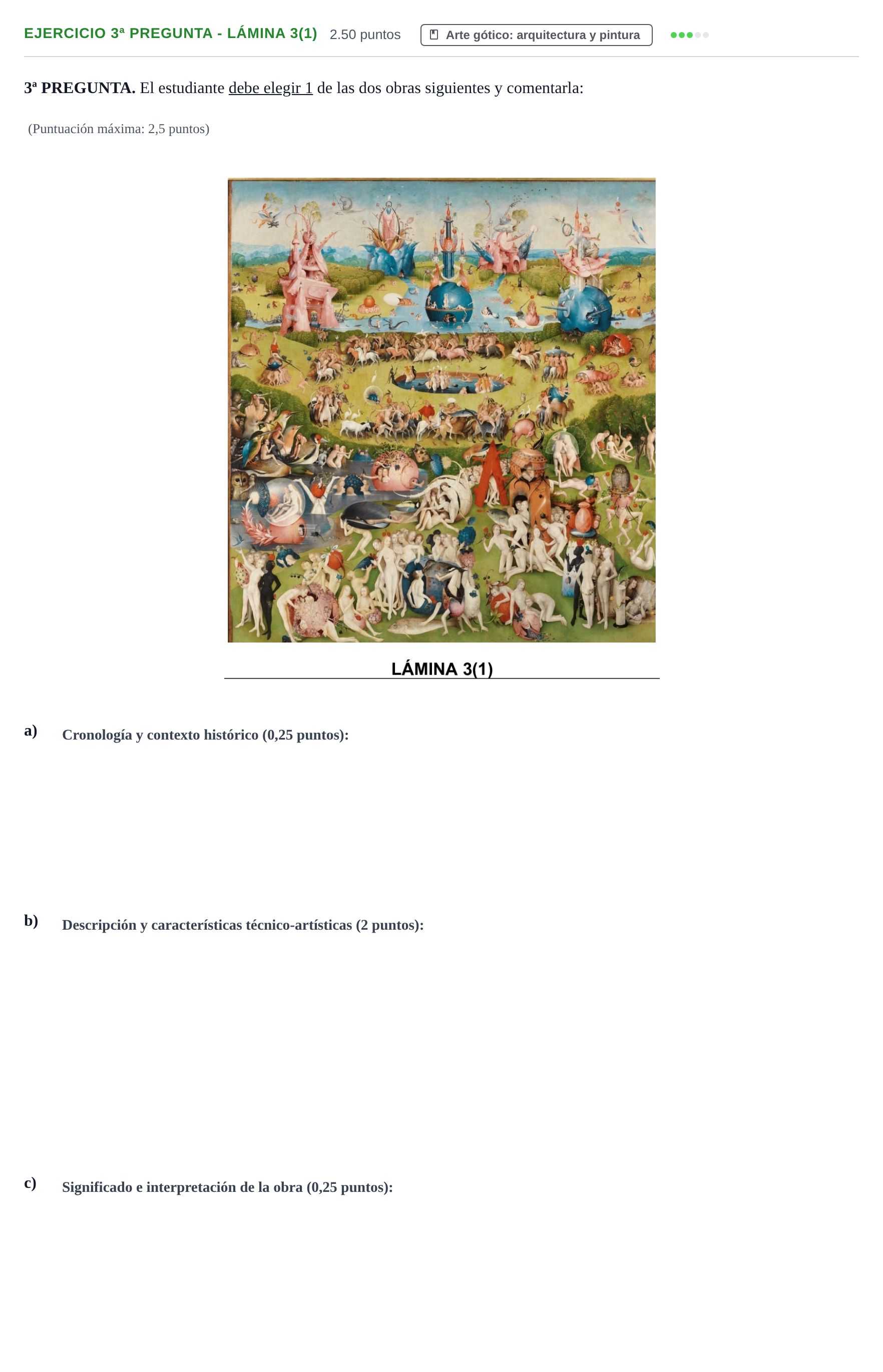 Enunciado: Ejercicio 3ª Pregunta - Lámina 3(1) · Historia del Arte PAU Extremadura Ordinaria 2025