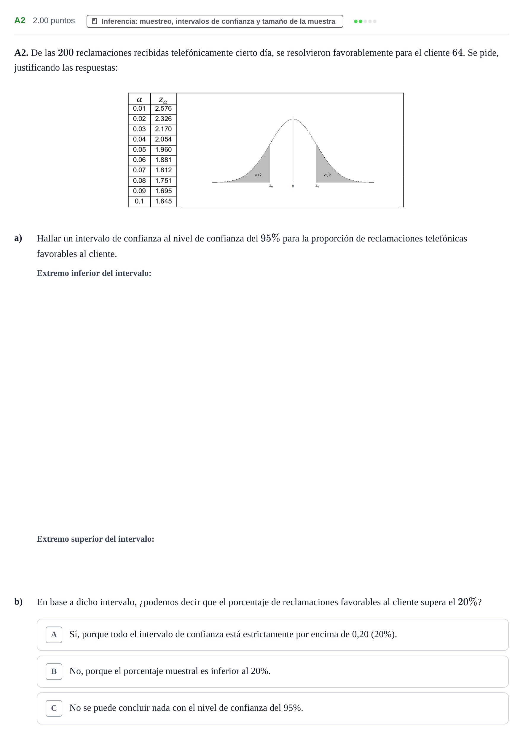 Enunciado: Ejercicio A2 · Matemáticas aplicadas a las Ciencias Sociales II PAU Extremadura Ordinaria 2025