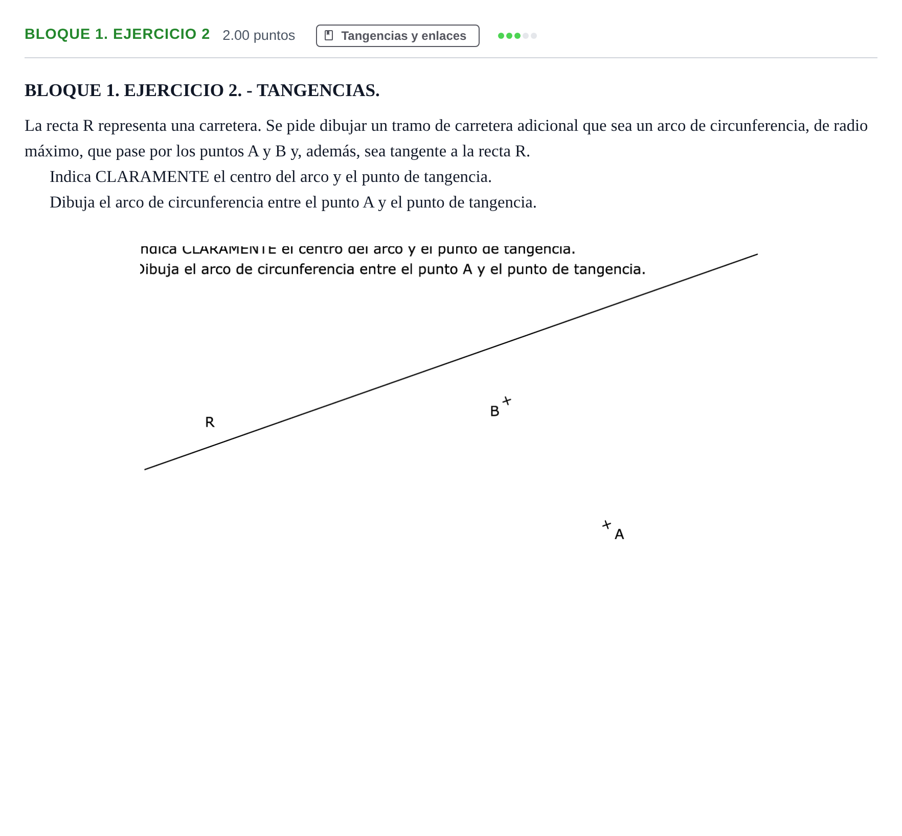 Enunciado: Bloque 1. Ejercicio 2 · Dibujo técnico II PAU Extremadura Extraordinaria 2025