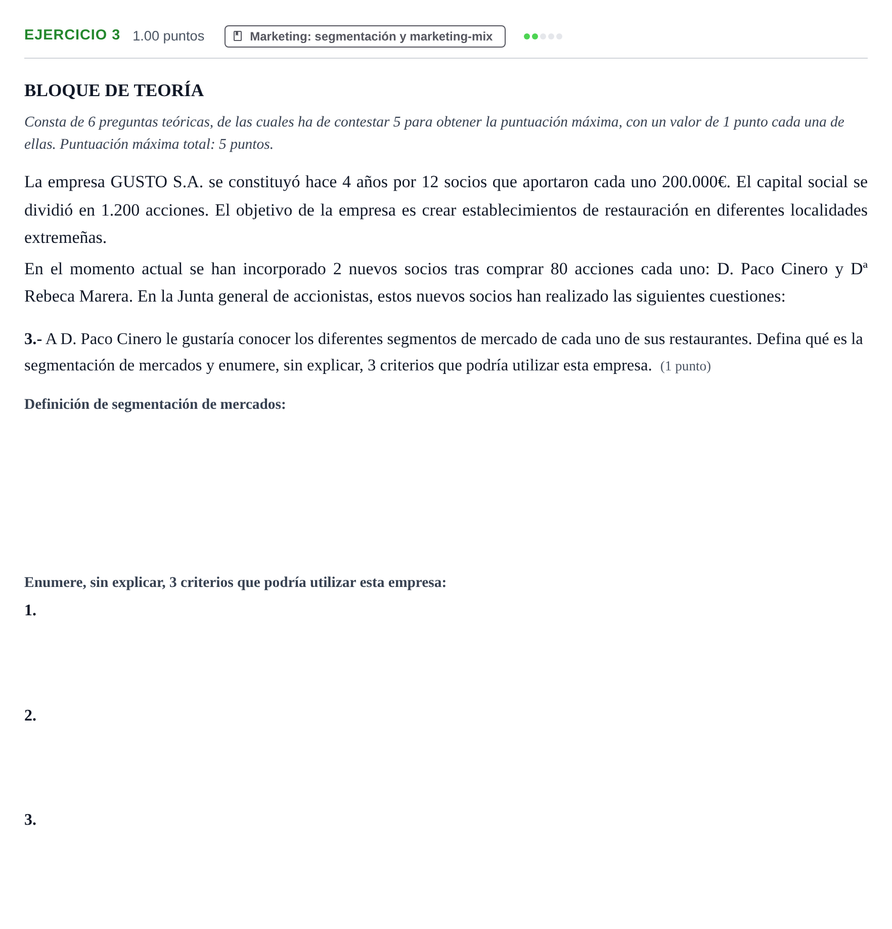Enunciado: Problema 3 · Empresa y Diseño de Modelos de Negocio PAU Extremadura Extraordinaria 2025
