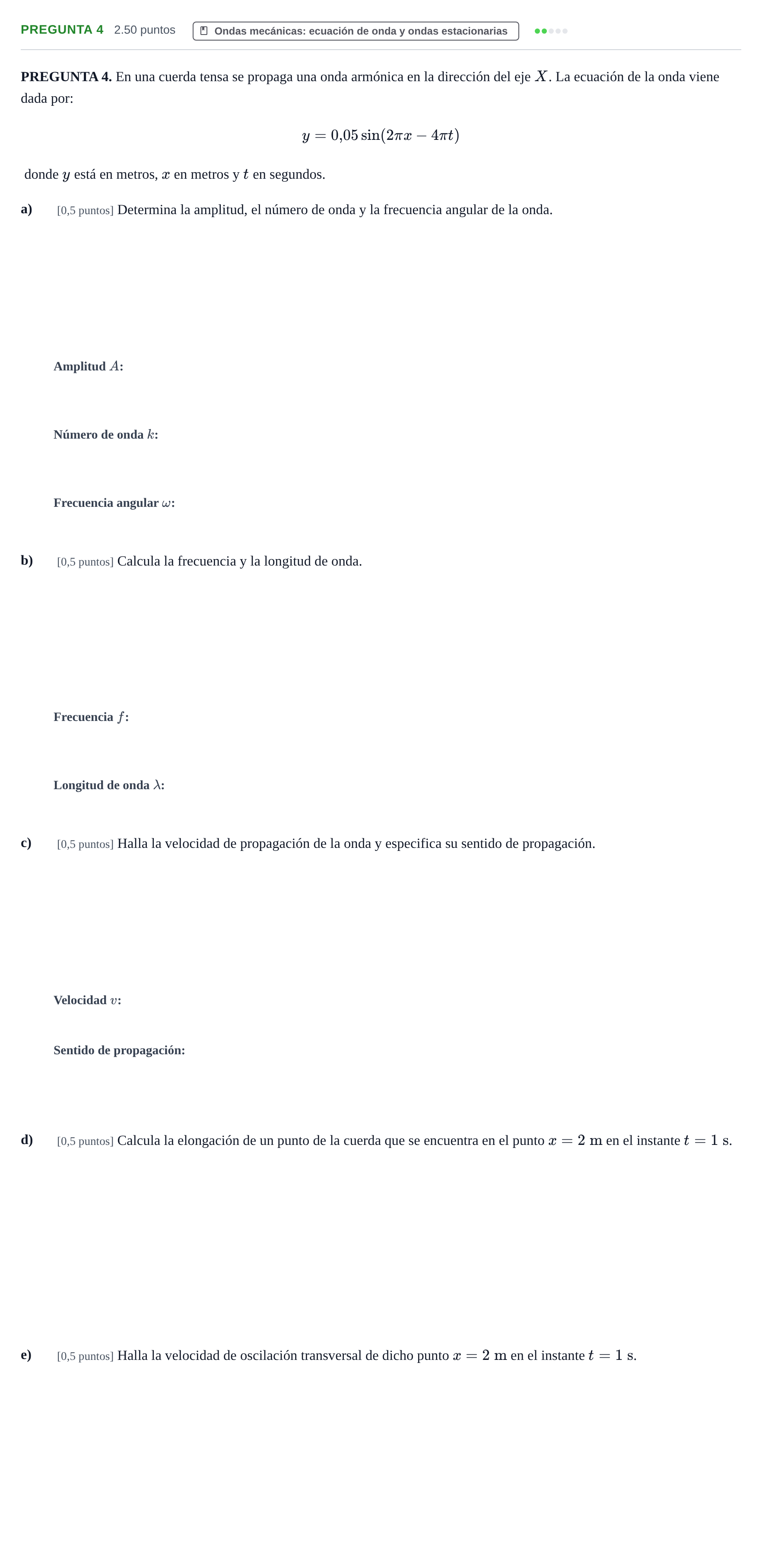 Enunciado: Pregunta 4 · Física PAU Extremadura Extraordinaria 2025