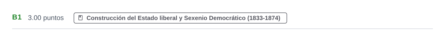 Enunciado: Ejercicio B1 · Historia de España PAU Extremadura Extraordinaria 2025