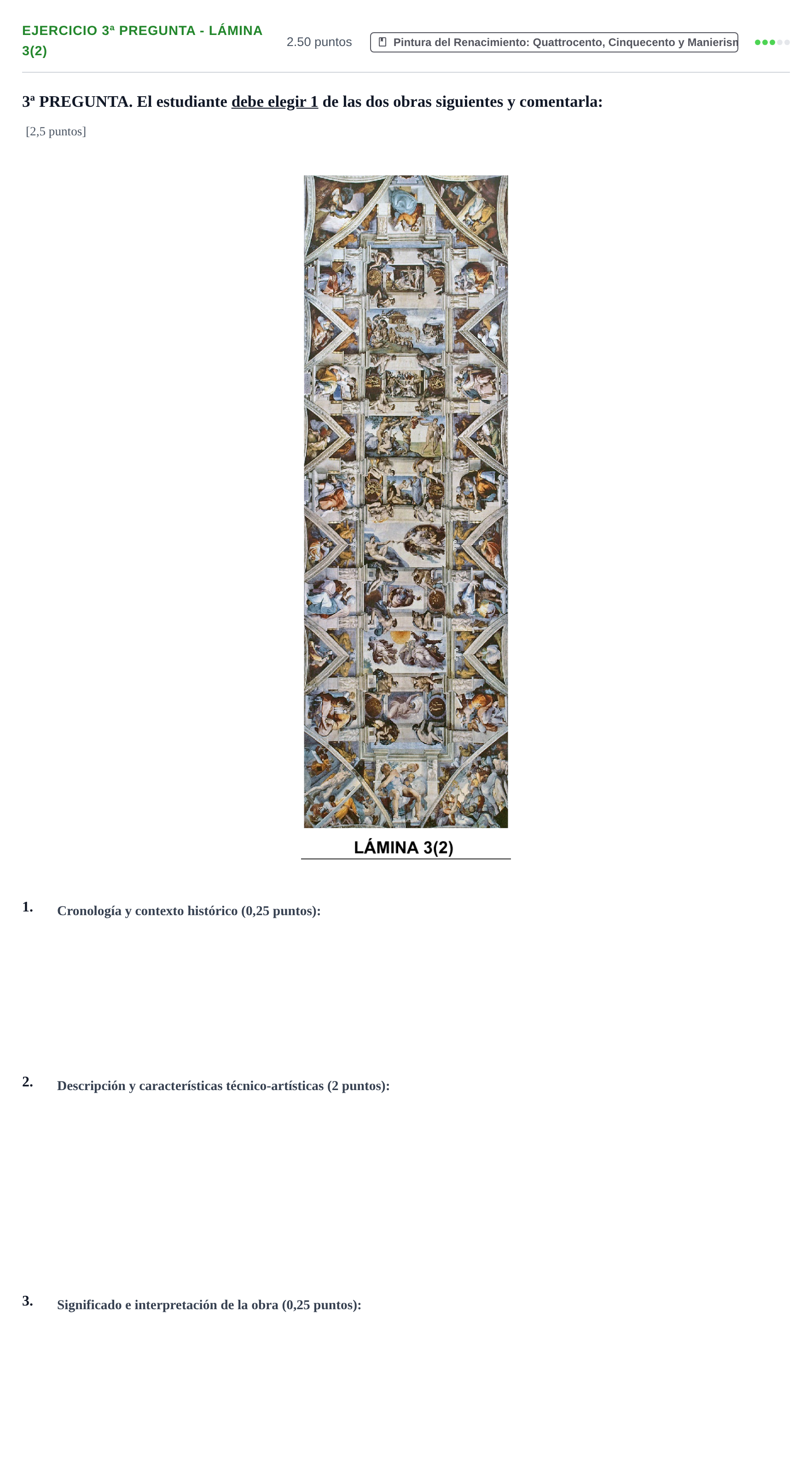 Enunciado: Ejercicio 3ª Pregunta - Lámina 3(2) · Historia del Arte PAU Extremadura Extraordinaria 2025