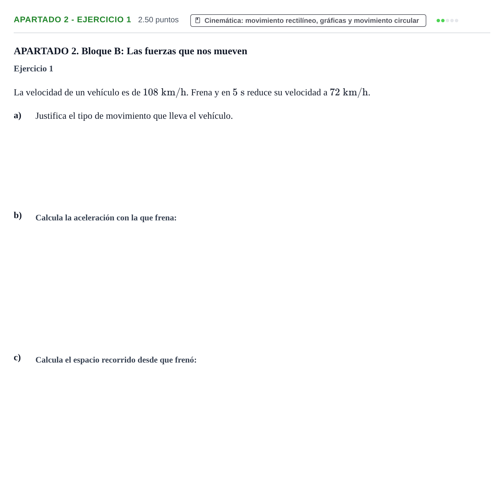 Enunciado: Apartado 2 - Ejercicio 1 · Ciencias Generales PAU Extremadura Ordinaria 2025
