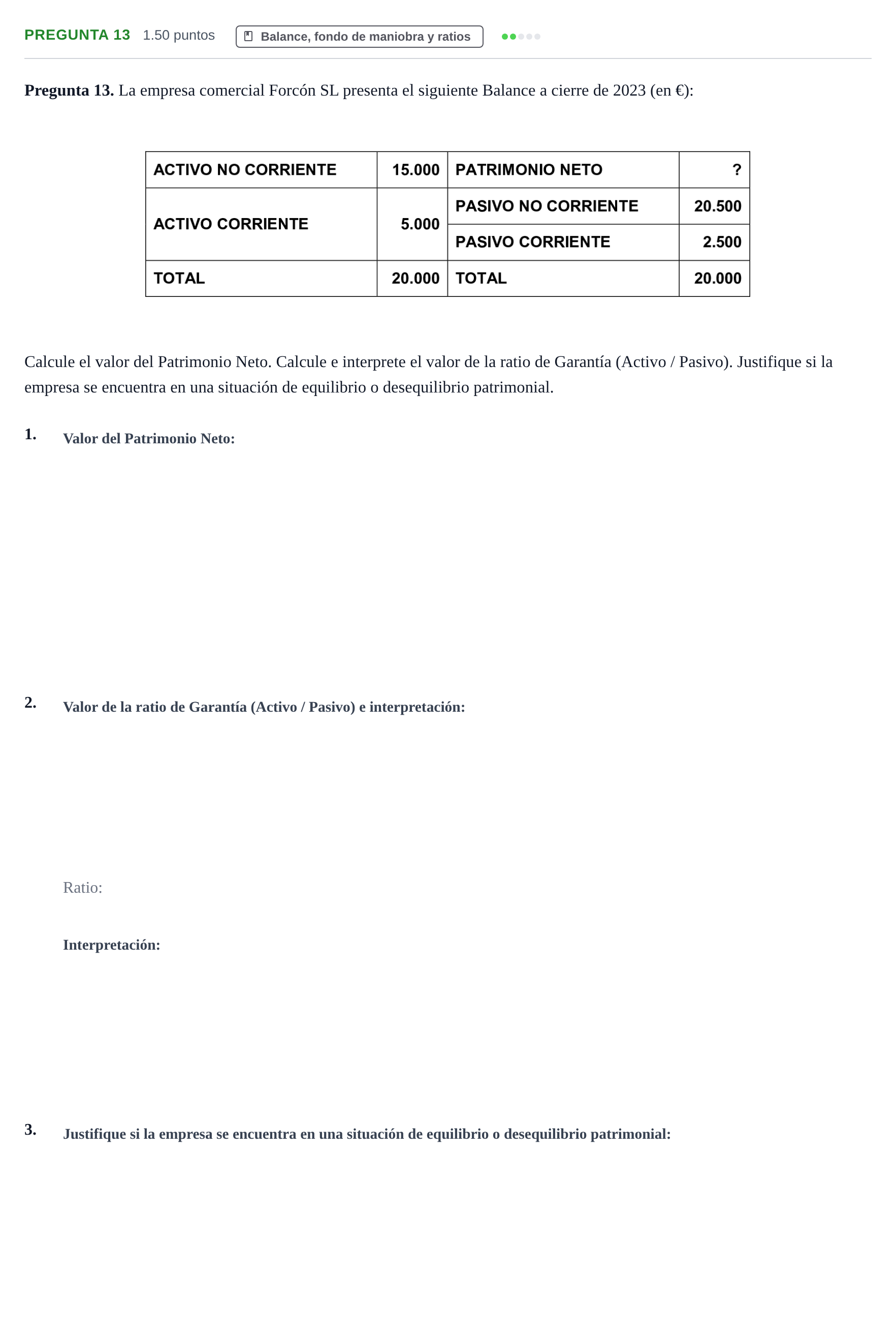Enunciado: Pregunta 13 · Empresa y Diseño de Modelos de Negocio PAU Asturias Extraordinaria 2024