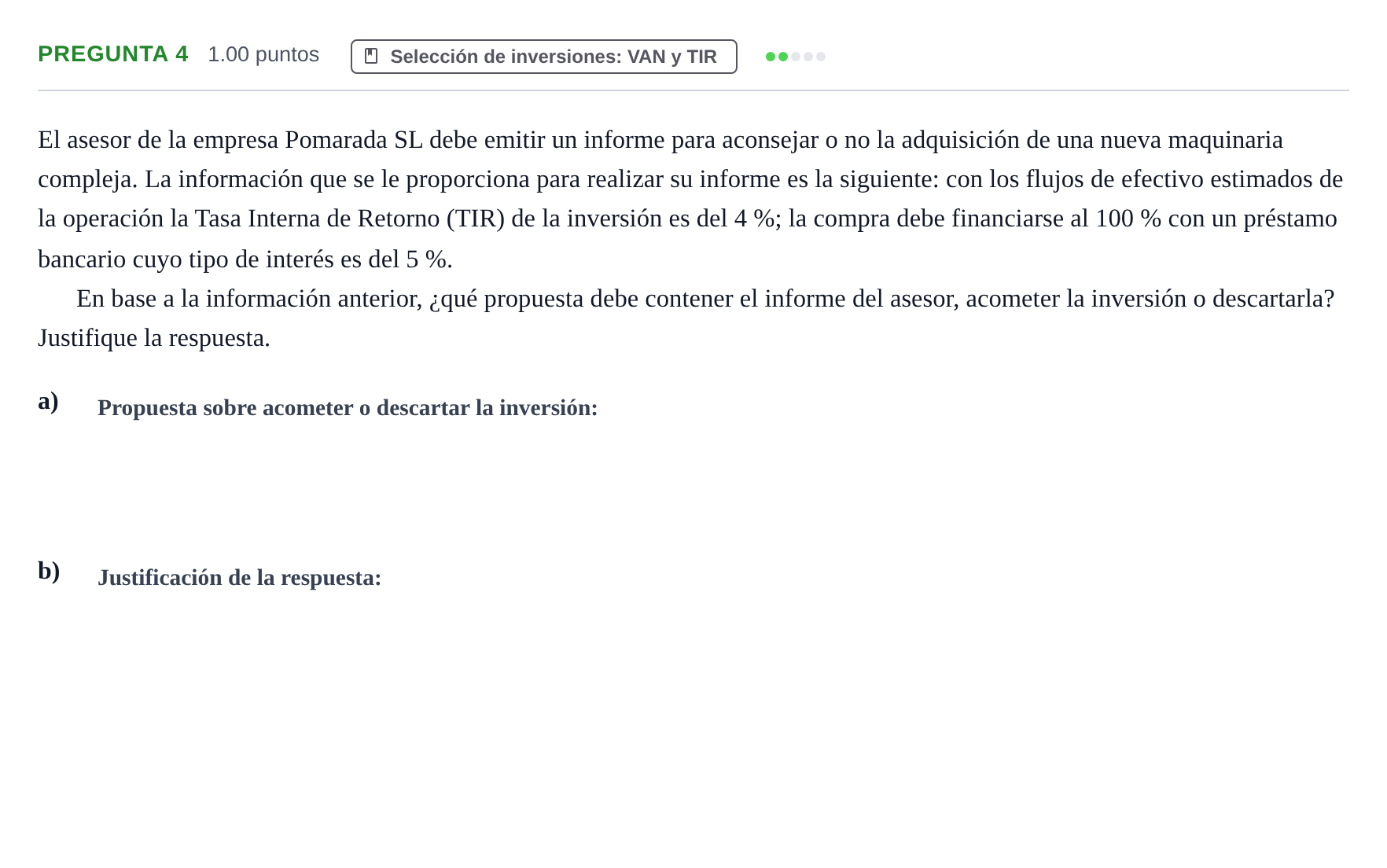 Enunciado: Pregunta 4 · Empresa y Diseño de Modelos de Negocio PAU Asturias Extraordinaria 2024