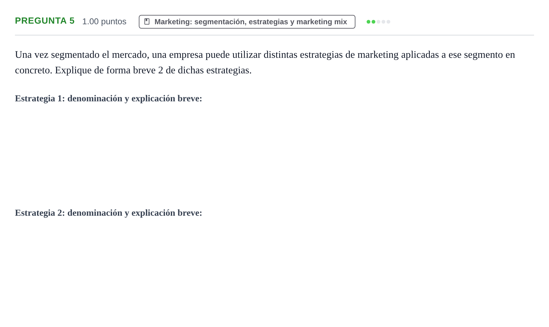 Enunciado: Pregunta 5 · Empresa y Diseño de Modelos de Negocio PAU Asturias Extraordinaria 2024
