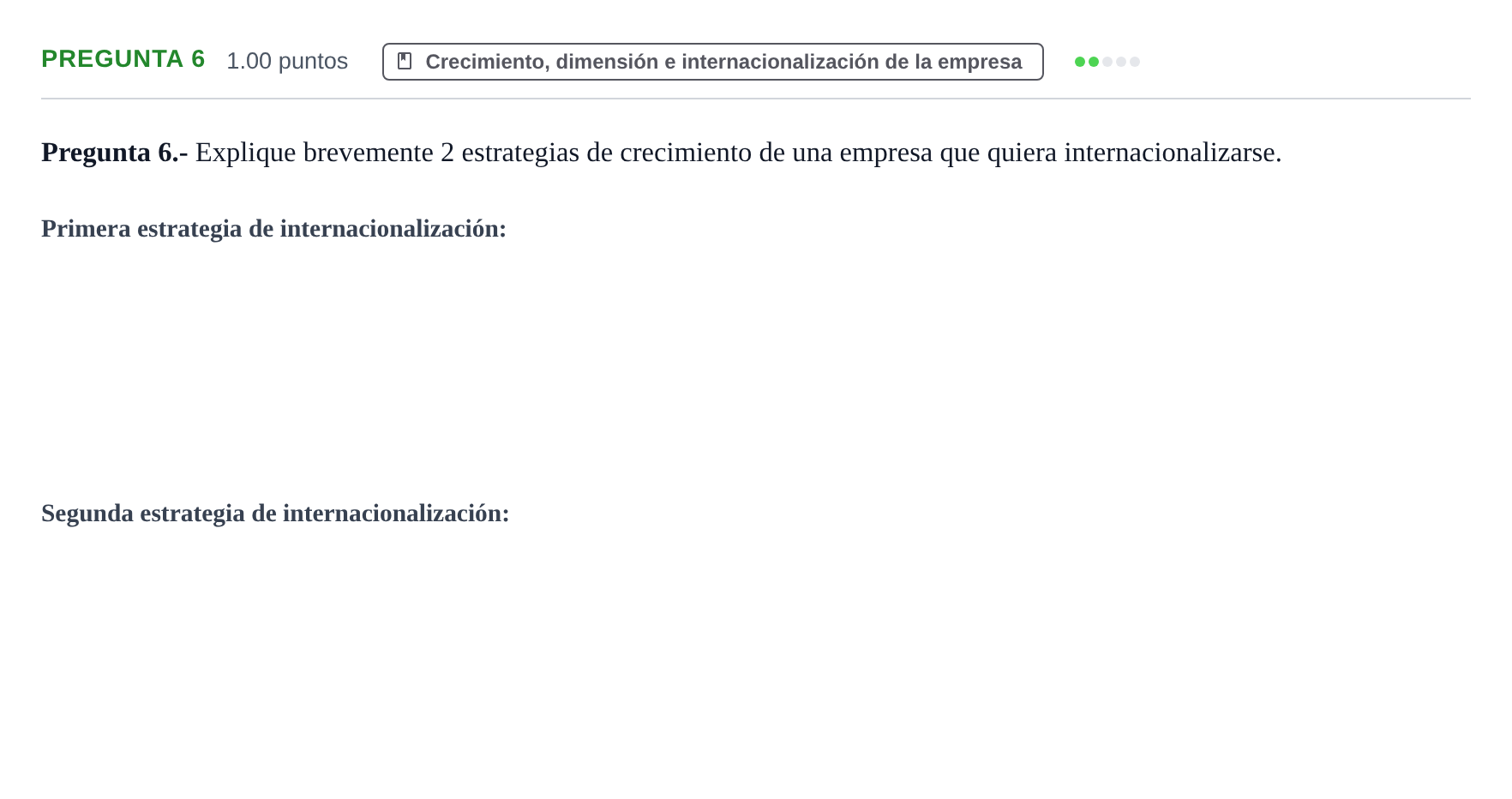 Enunciado: Pregunta 6 · Empresa y Diseño de Modelos de Negocio PAU Asturias Ordinaria 2024