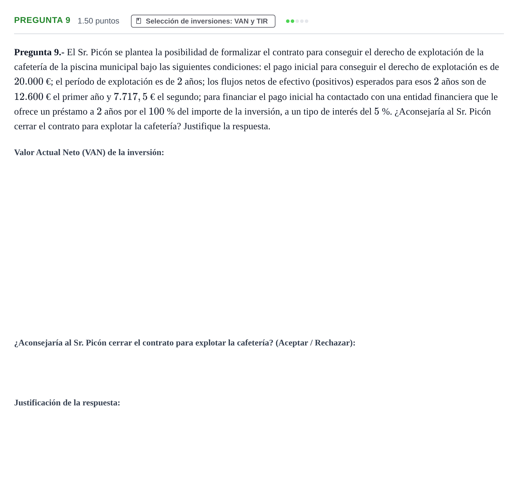 Enunciado: Pregunta 9 · Empresa y Diseño de Modelos de Negocio PAU Asturias Ordinaria 2024