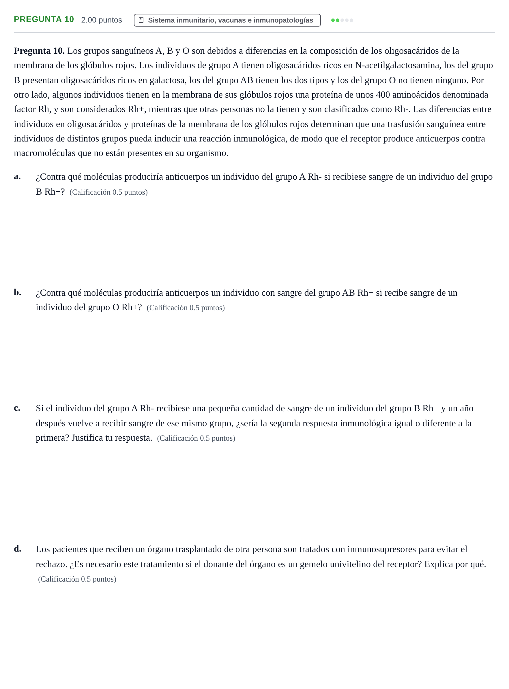 Enunciado: Pregunta 10 · Biología PAU Asturias Extraordinaria 2024