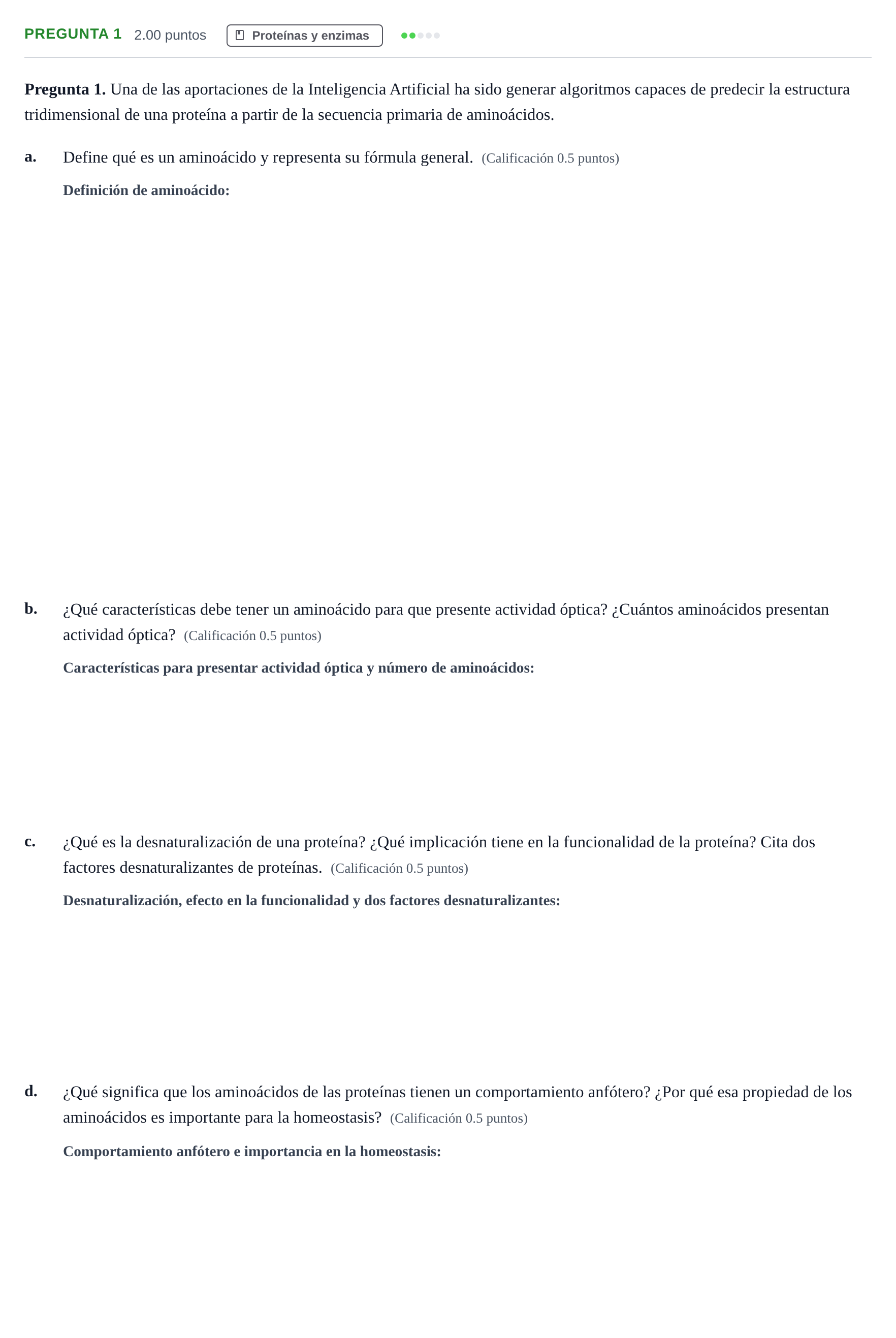 Enunciado: Pregunta 1 · Biología PAU Asturias Extraordinaria 2024