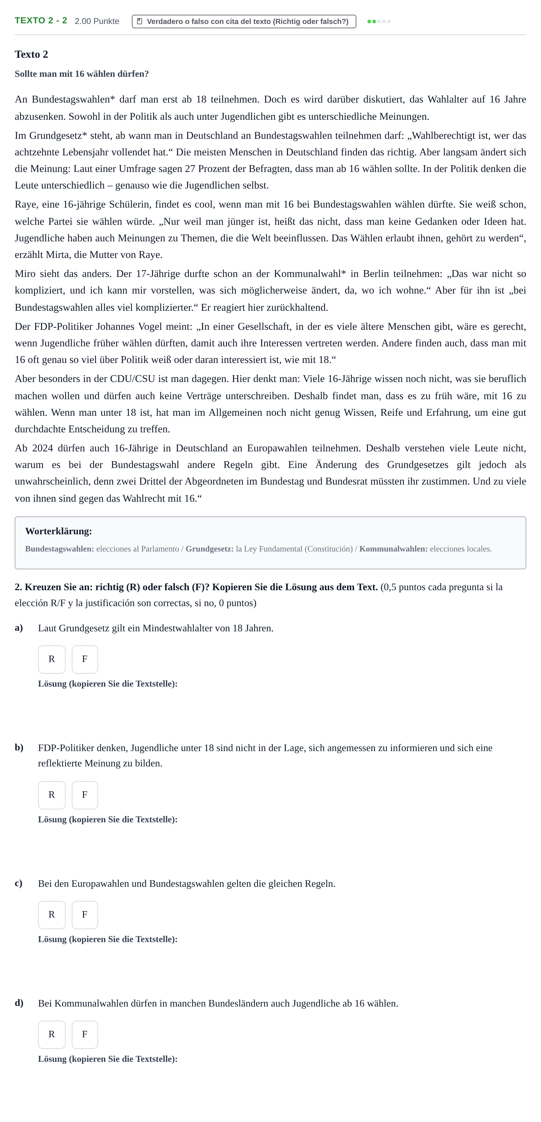Enunciado: Ejercicio Texto 2 - 2 · Alemán PAU Asturias Ordinaria 2024