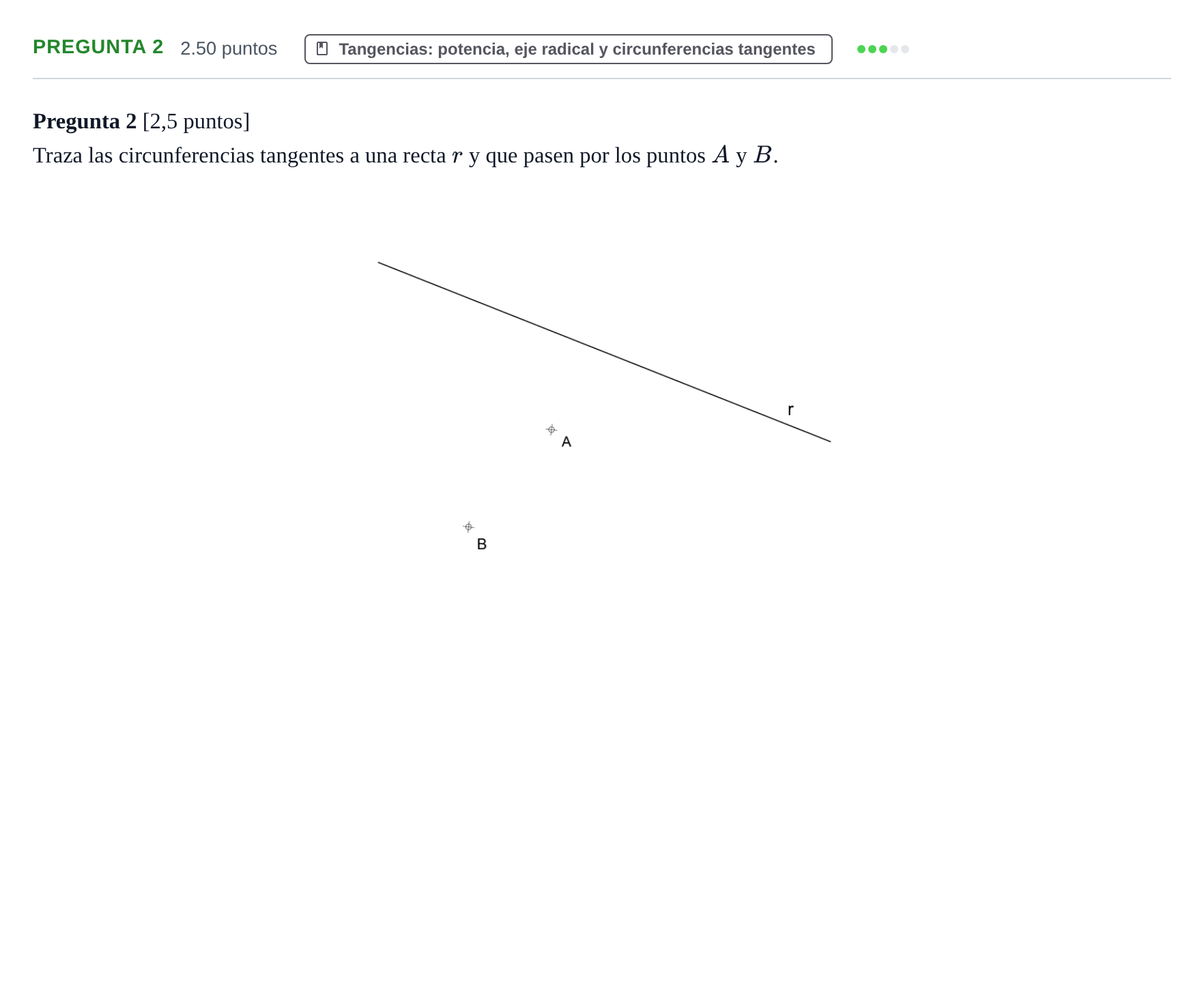Enunciado: Pregunta 2 · Dibujo técnico II PAU Asturias Extraordinaria 2024
