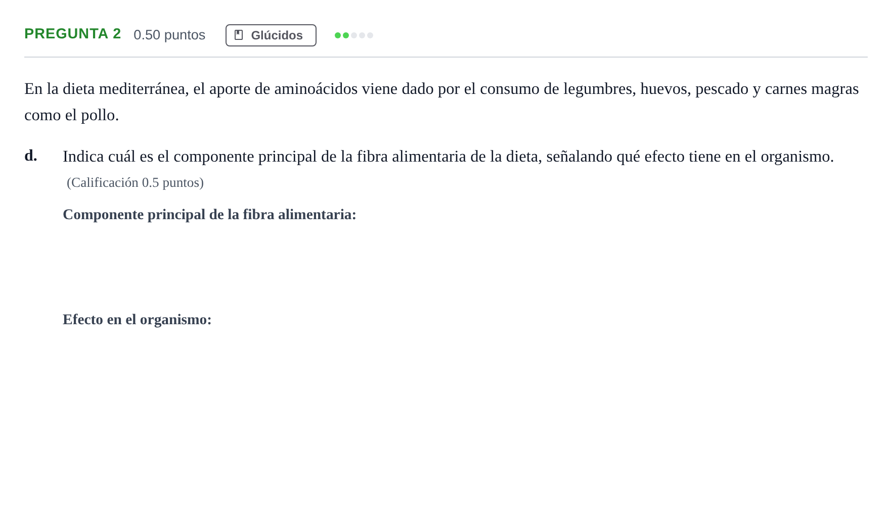 Enunciado: Pregunta 2 - Glúcidos · Biología PAU Asturias Ordinaria 2024