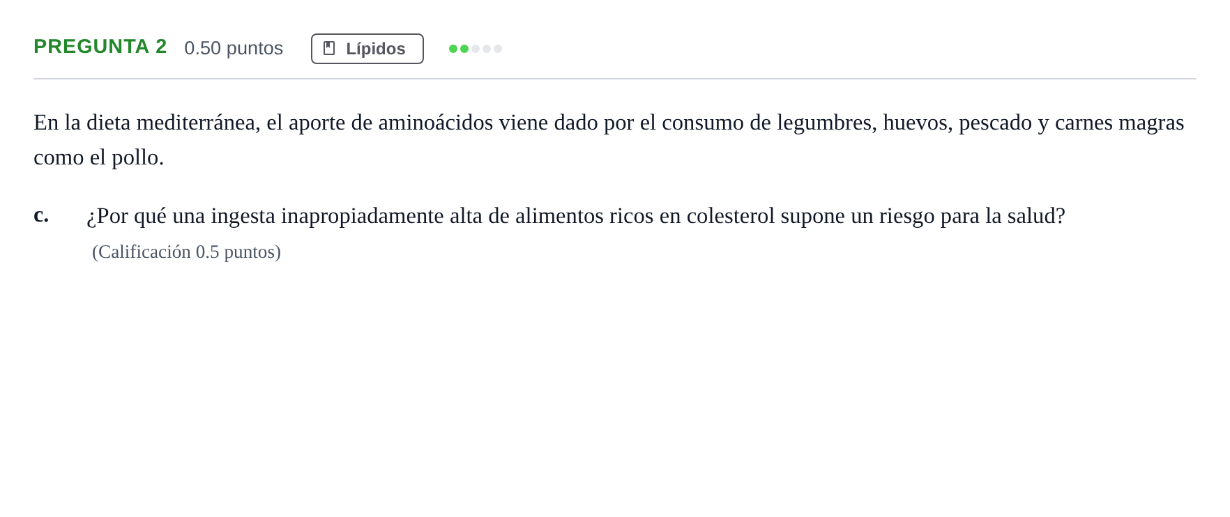 Enunciado: Pregunta 2 - Lípidos · Biología PAU Asturias Ordinaria 2024