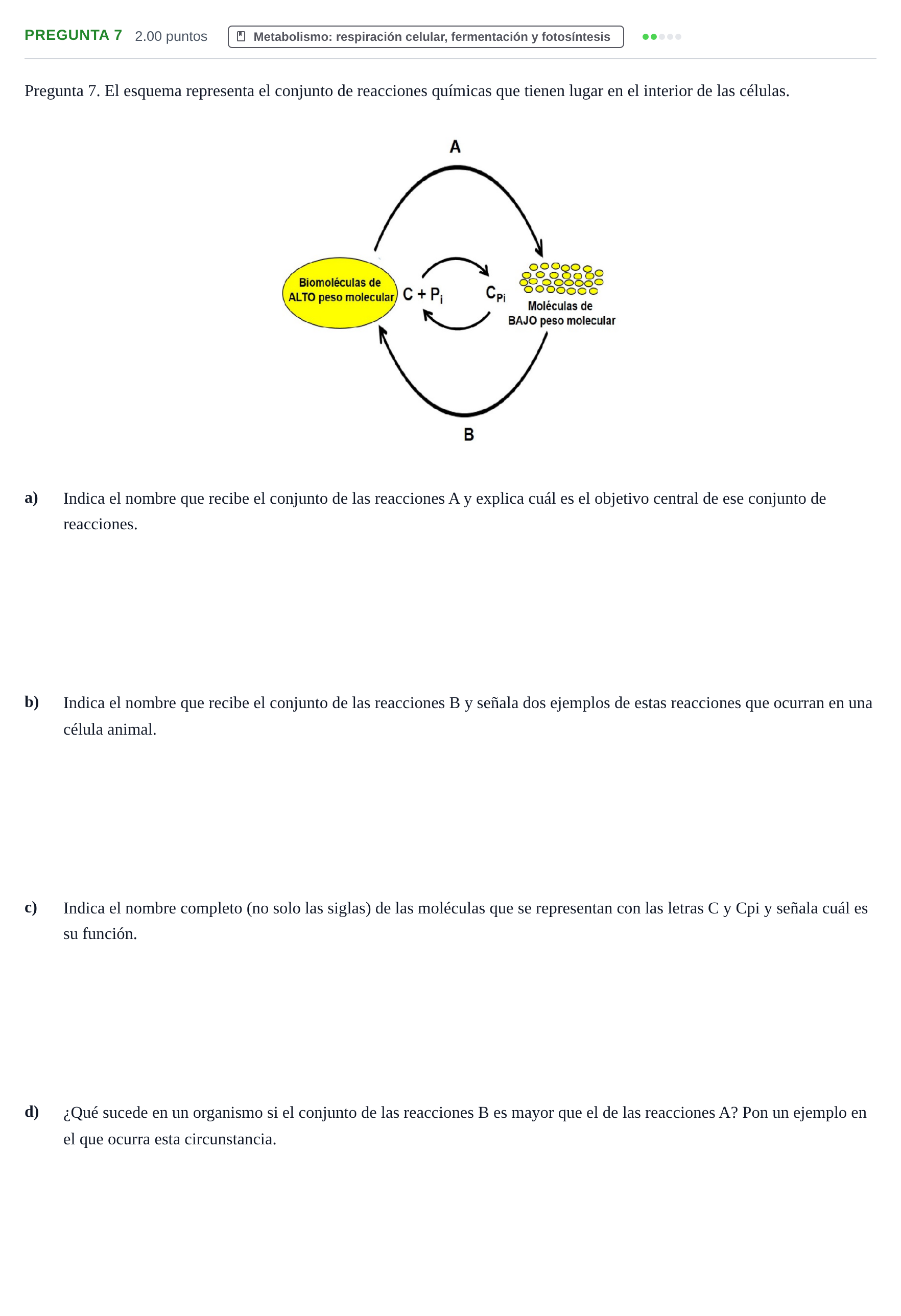 Enunciado: Pregunta 7 · Biología PAU Asturias Ordinaria 2024