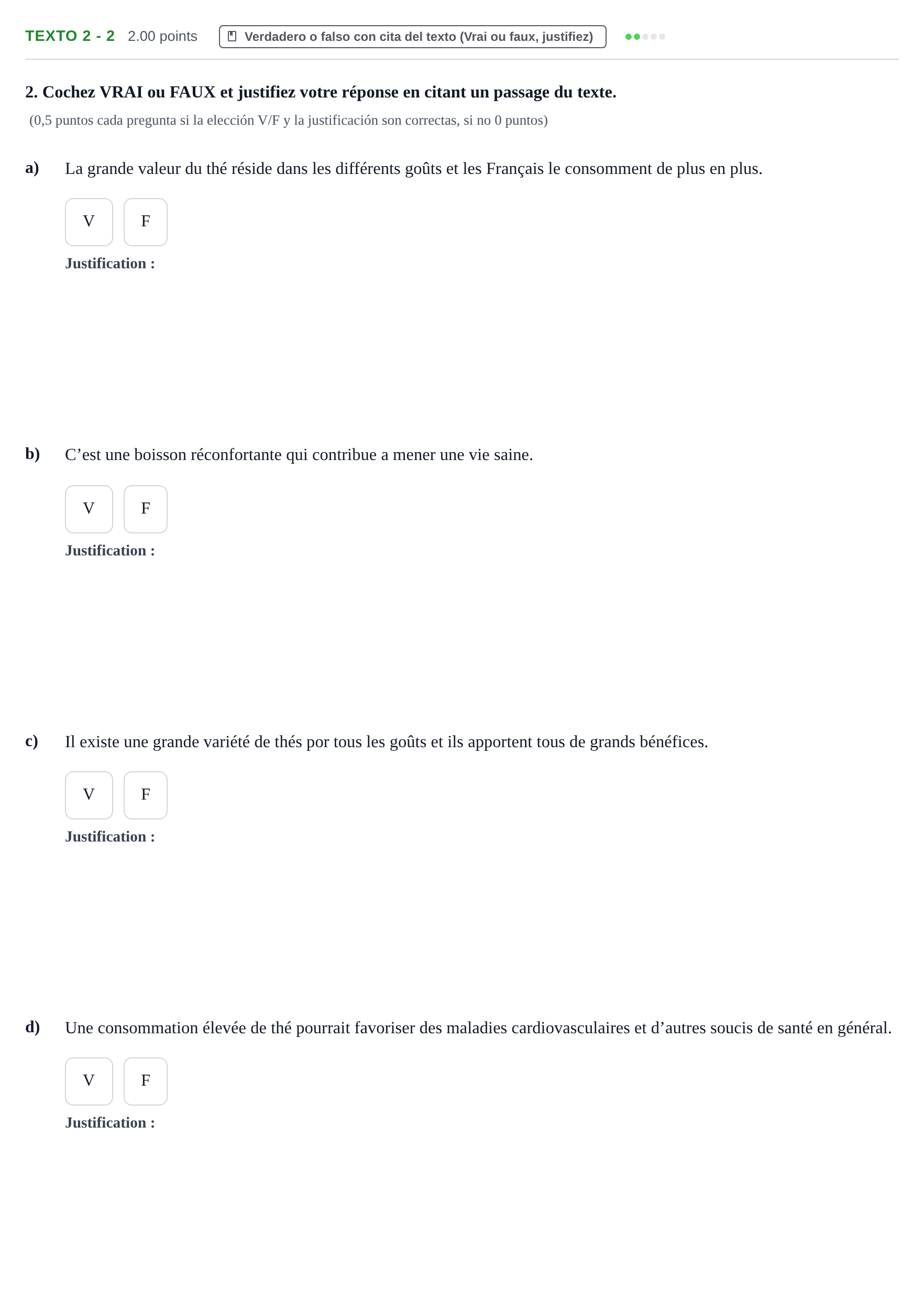 Enunciado: Ejercicio Texto 2 - 2 · Francés PAU Asturias Ordinaria (2ª lengua extranjera) 2024