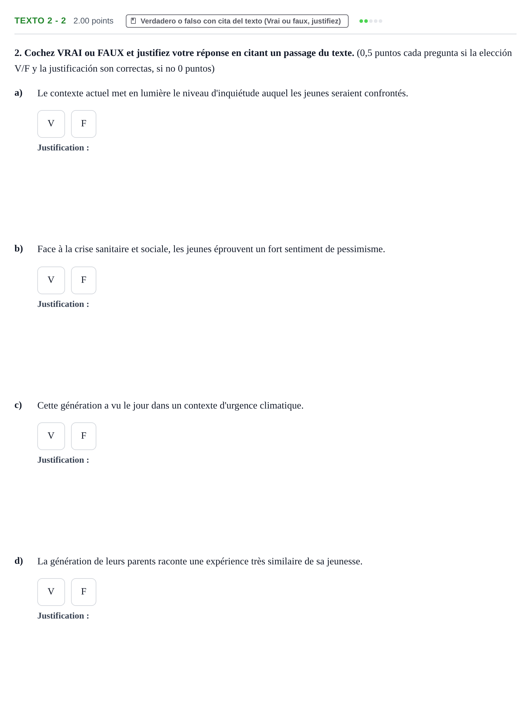 Enunciado: Ejercicio Texto 2 - 2 · Francés PAU Asturias Ordinaria 2024