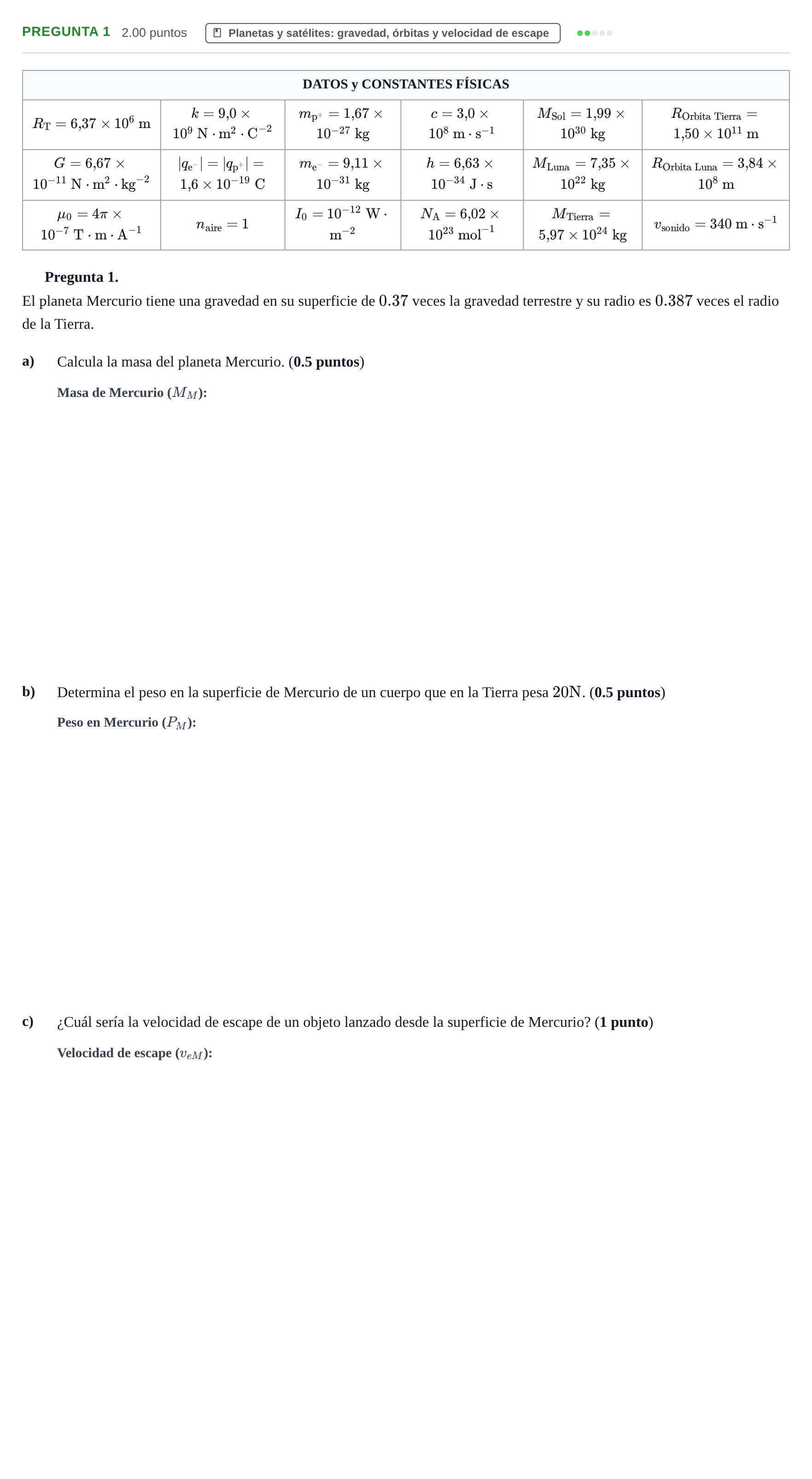 Enunciado: Pregunta 1 · Física PAU Asturias Ordinaria 2024