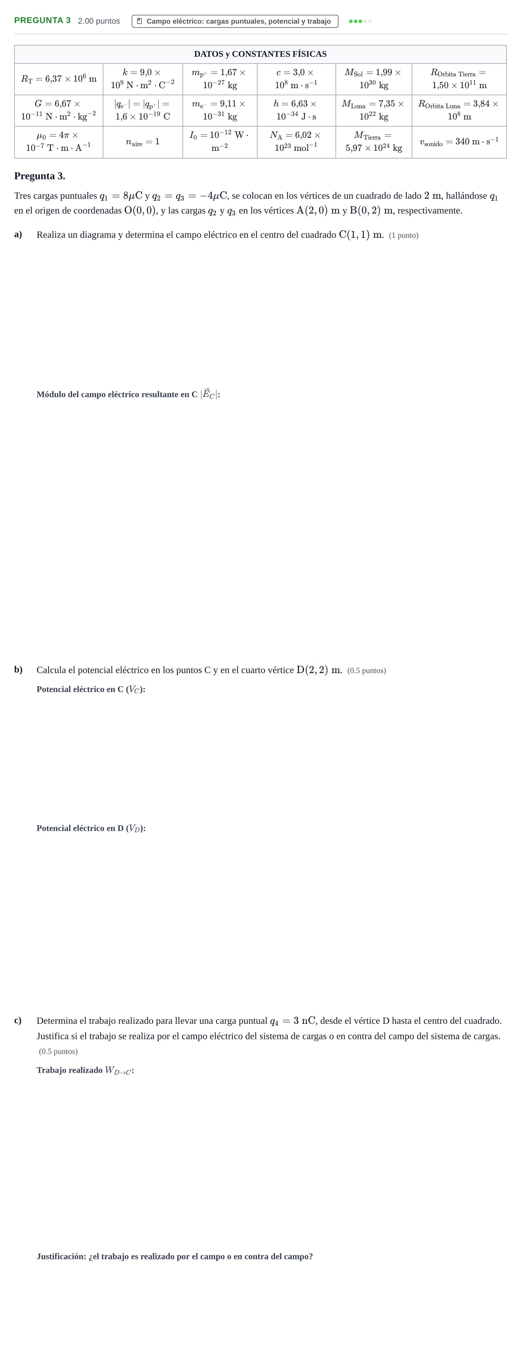 Enunciado: Pregunta 3 · Física PAU Asturias Ordinaria 2024