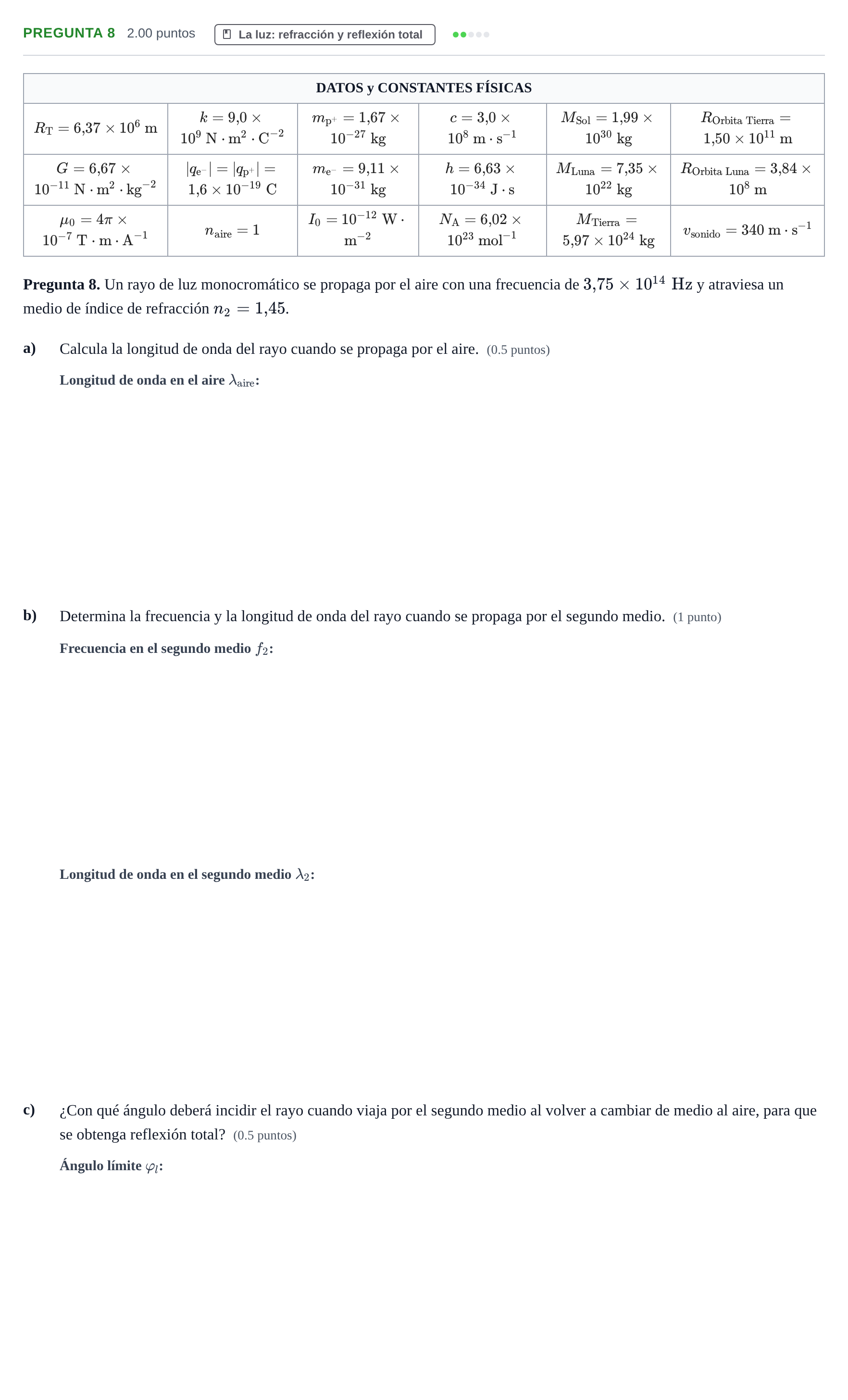 Enunciado: Pregunta 8 · Física PAU Asturias Ordinaria 2024