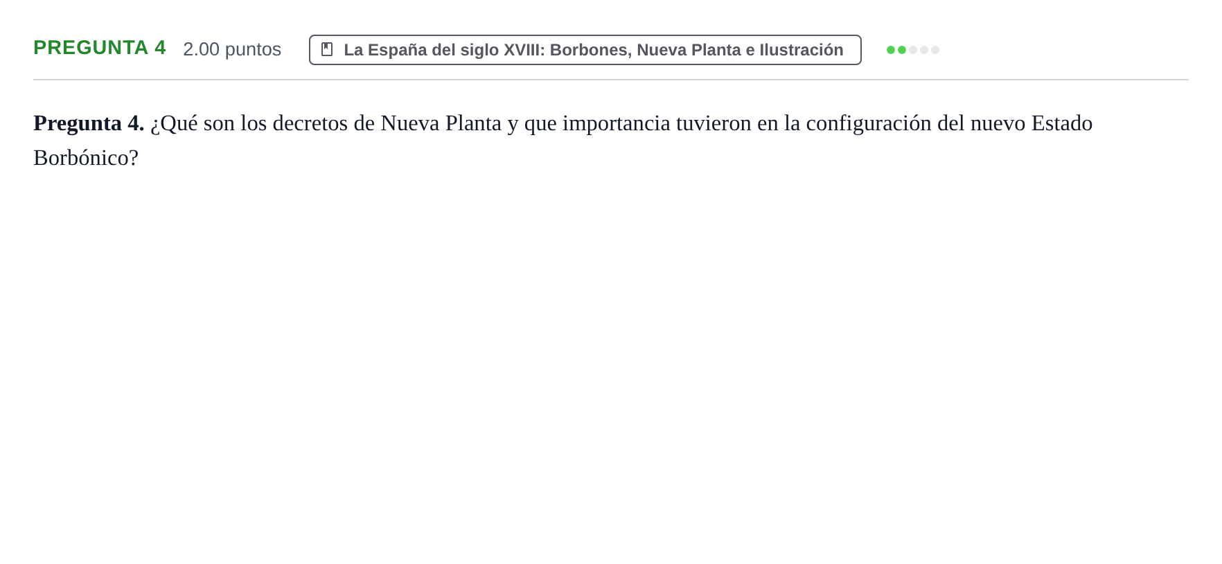 Enunciado: Pregunta 4 · Historia de España PAU Asturias Ordinaria 2024