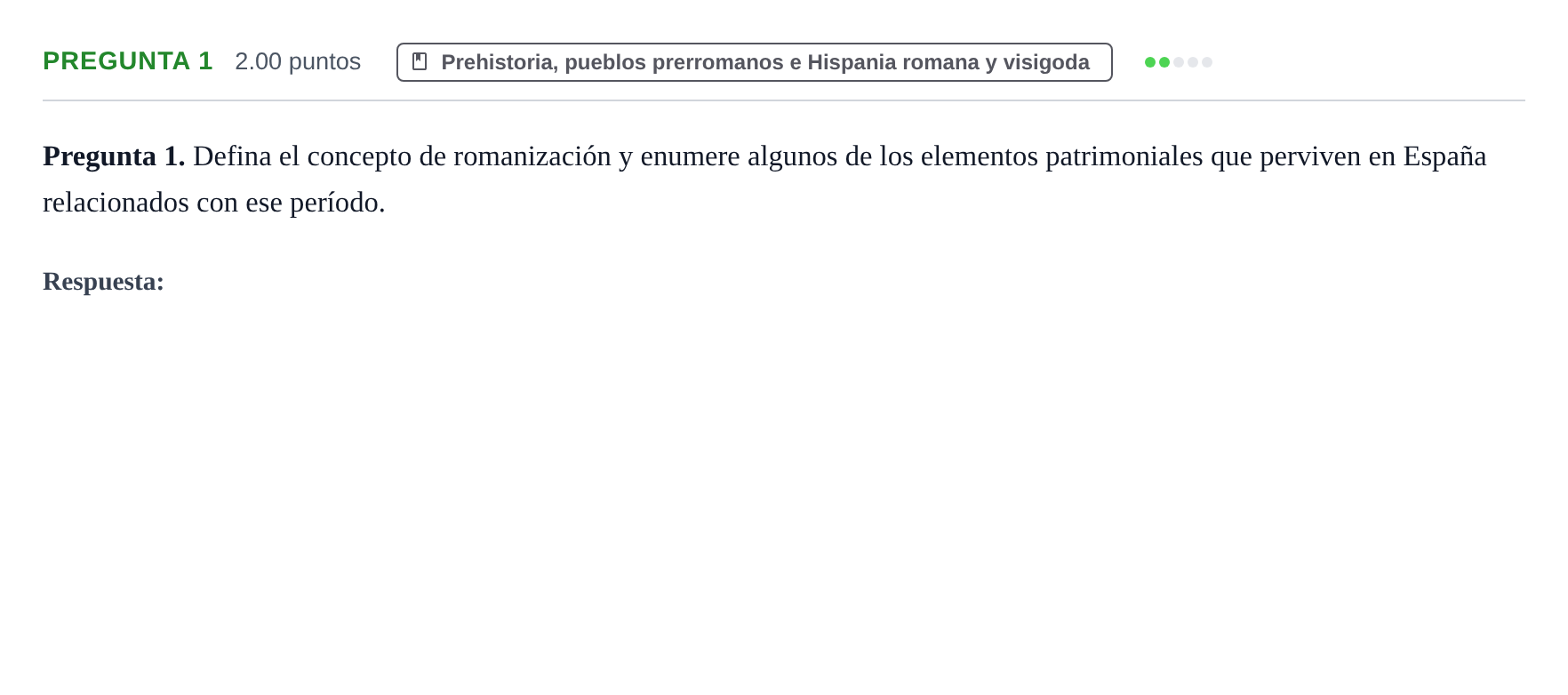 Enunciado: Pregunta 1 · Historia de España PAU Asturias Extraordinaria 2024