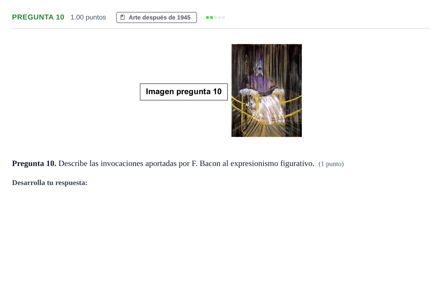 Enunciado: Pregunta 10 · Fundamentos Artísticos PAU Asturias Extraordinaria 2024